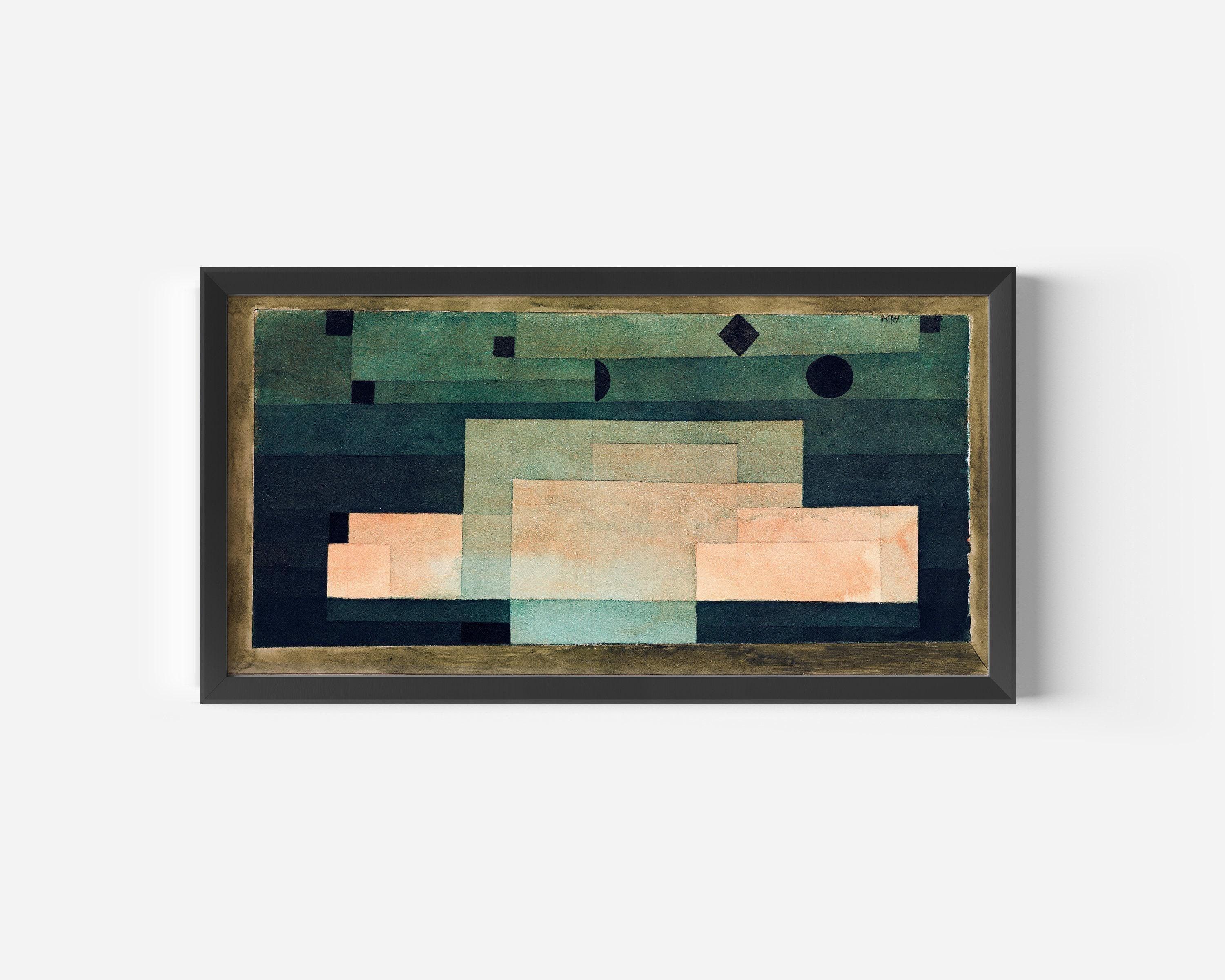 Paul Klee Print: The Firmament Above the Temple, Abstract Panoramic Art (2x1) - 9ArtPrints