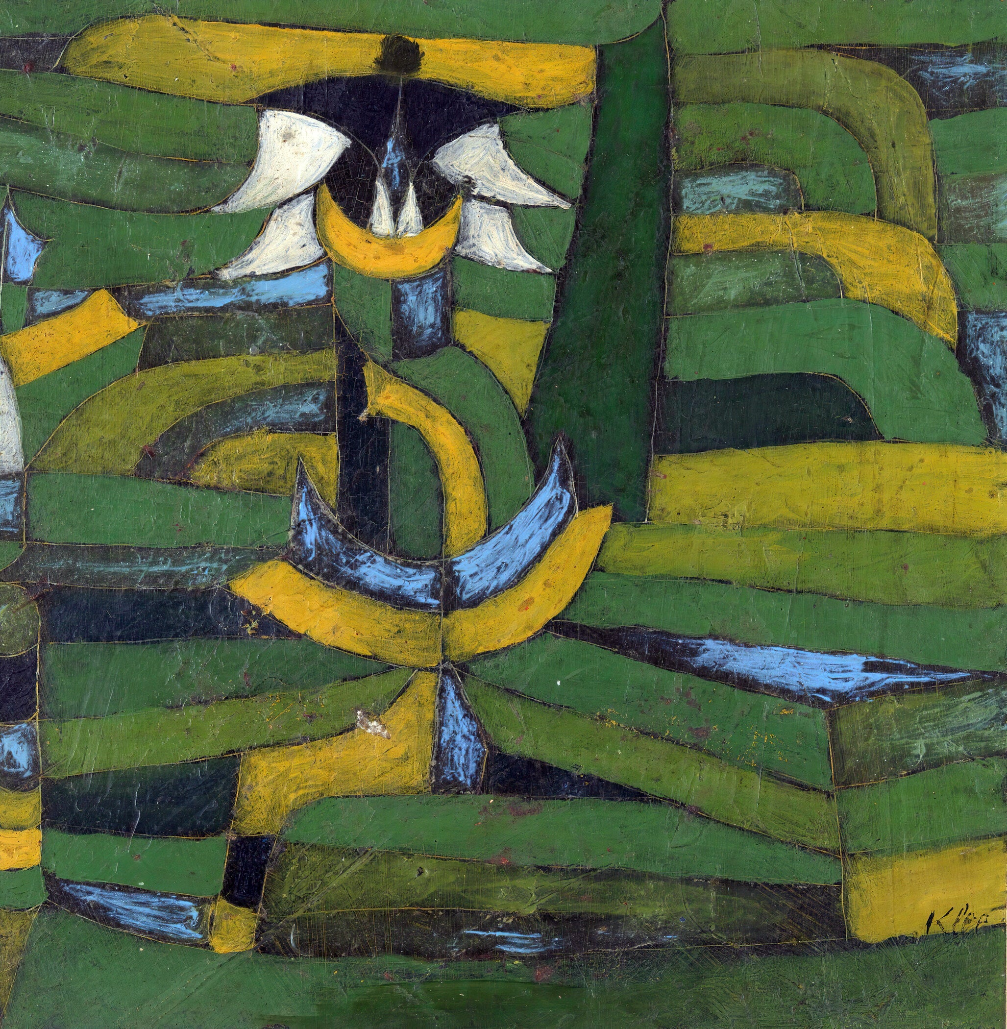 Paul Klee Print: White Blossom Garden, Mid-Century Modern Abstract Art - 9ArtPrints