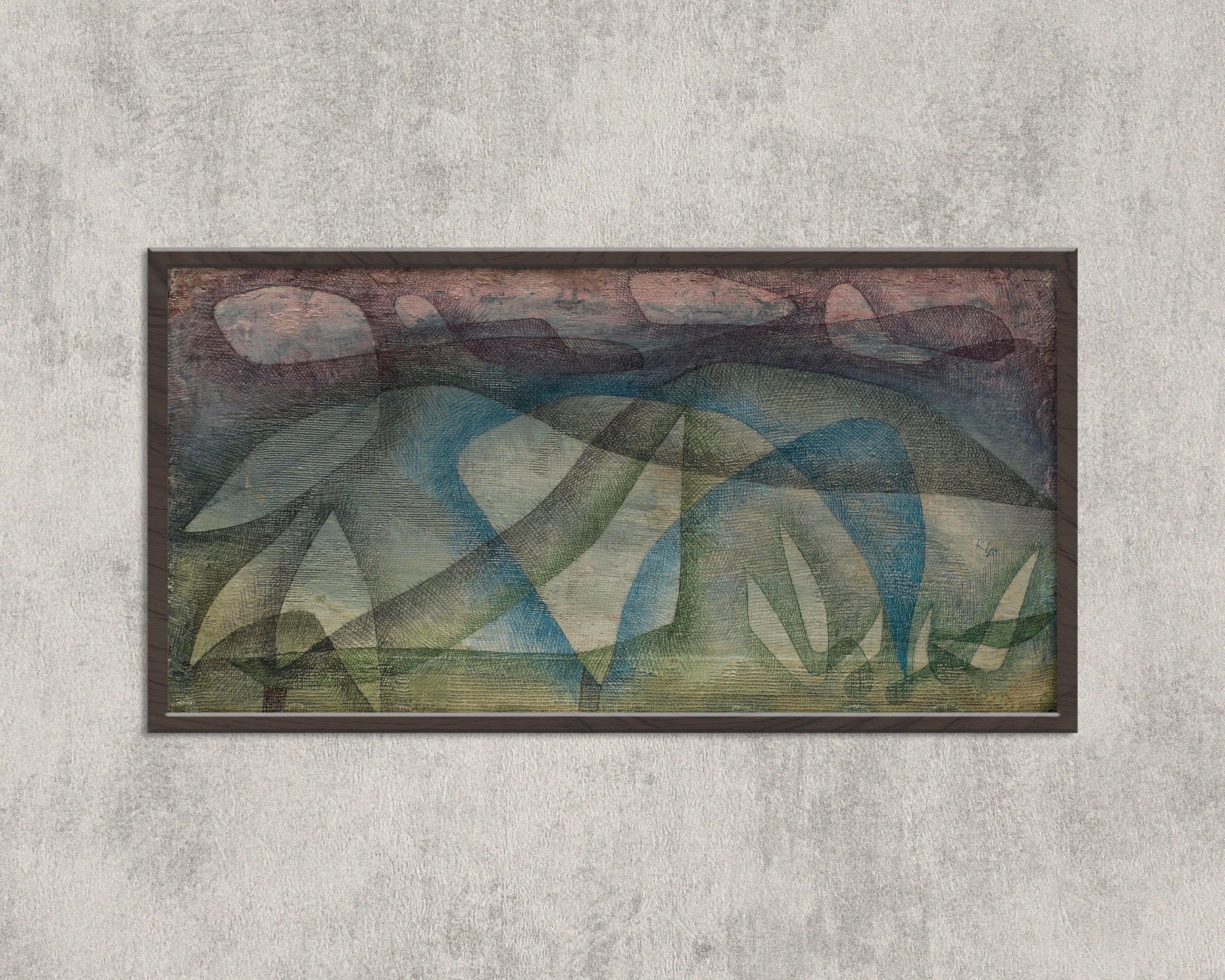 Paul Klee - Rainy Day | Modern Abstract Wide Panoramic Art (available framed or unframed) - 9ArtPrints