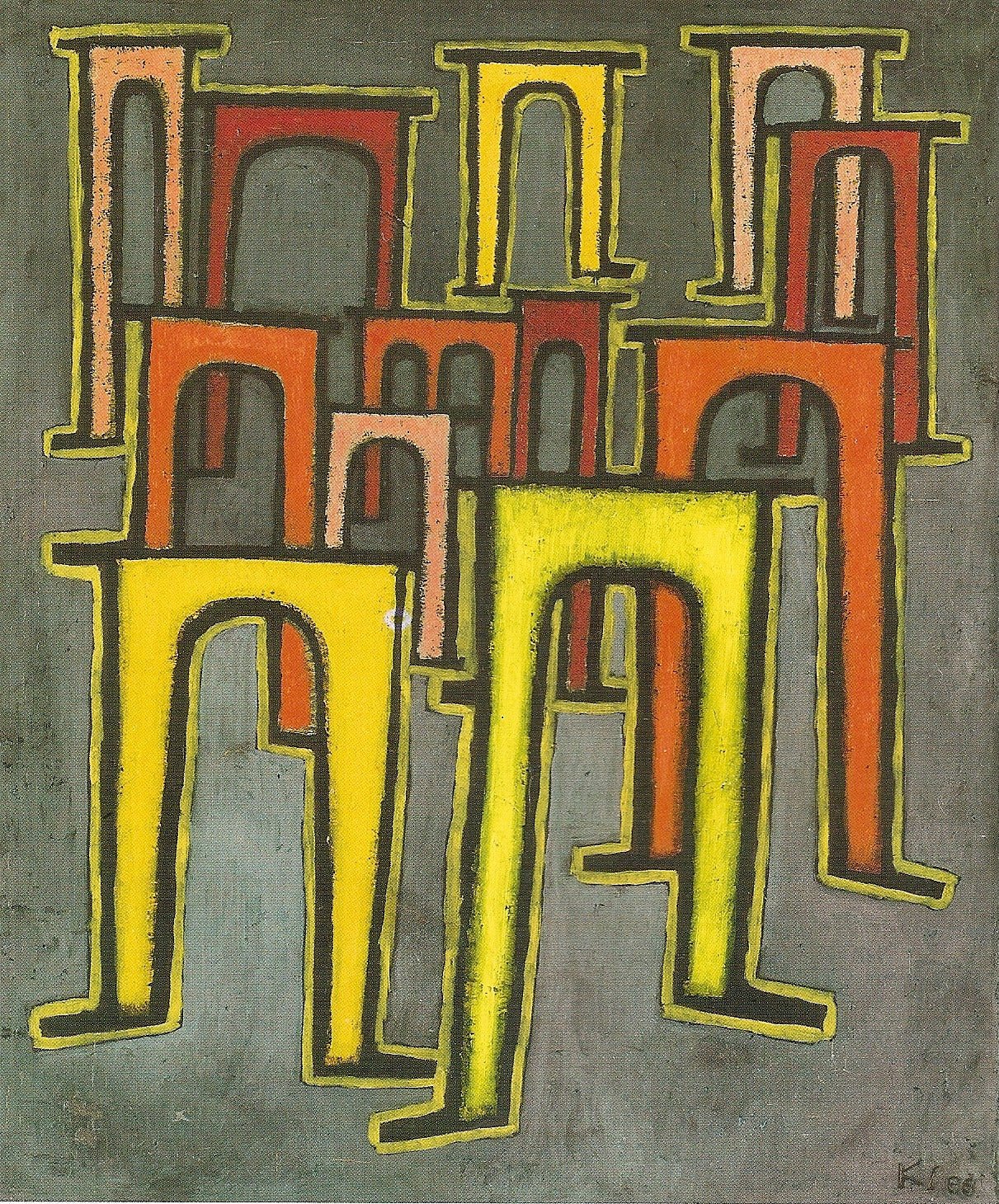 Paul Klee — Revolution of the Viaduct (Revolution des Viaduktes) | Bauhaus Fine Art Print - 9ArtPrints