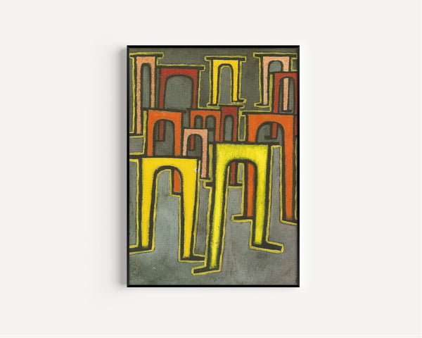Paul Klee — Revolution of the Viaduct (Revolution des Viaduktes) | Bauhaus Fine Art Print