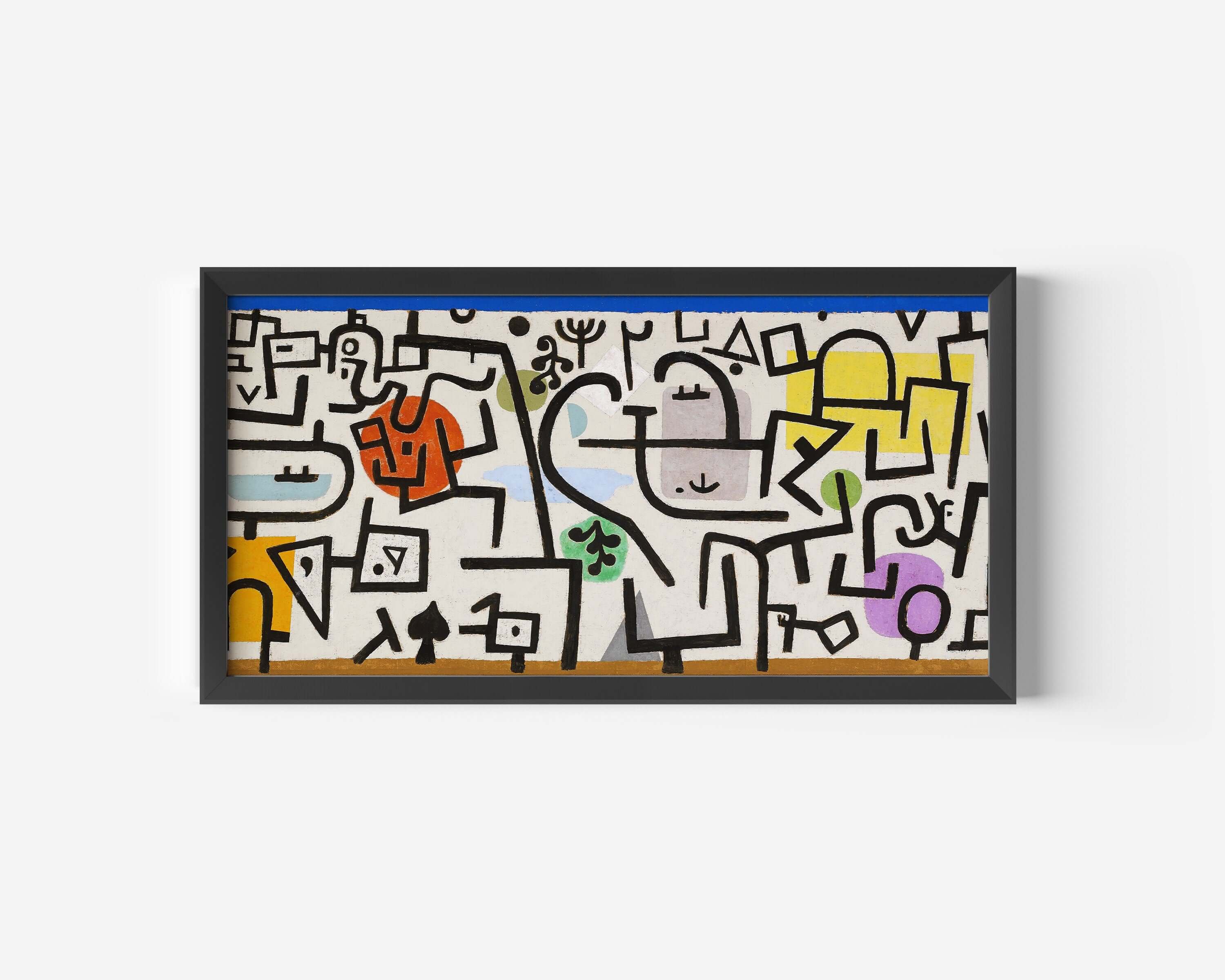 Paul Klee - Rich Harbour | Modern Abstract Wide Panoramic Art (available framed or unframed) - 9ArtPrints