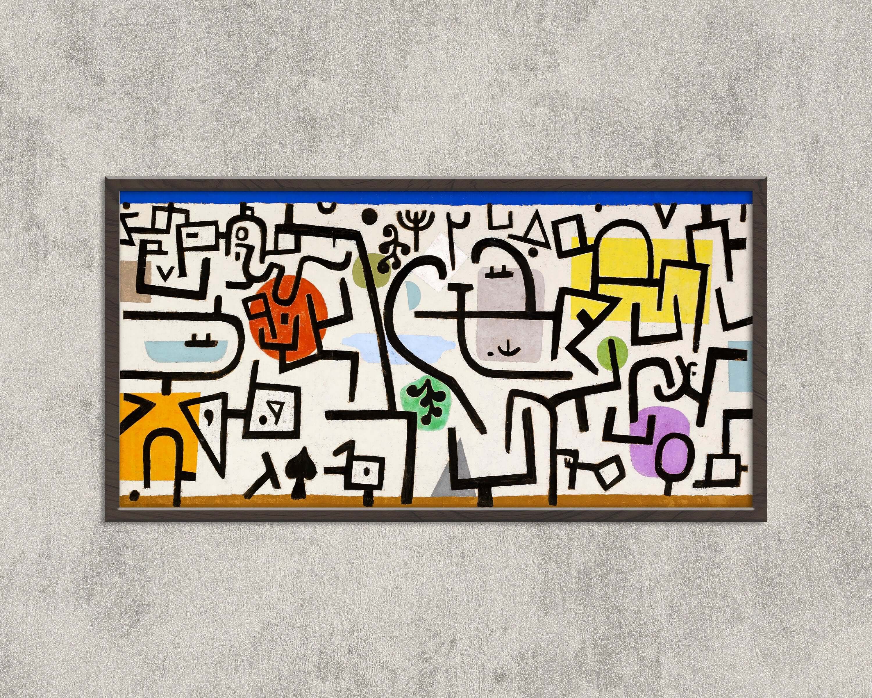 Paul Klee - Rich Harbour | Modern Abstract Wide Panoramic Art (available framed or unframed) - 9ArtPrints