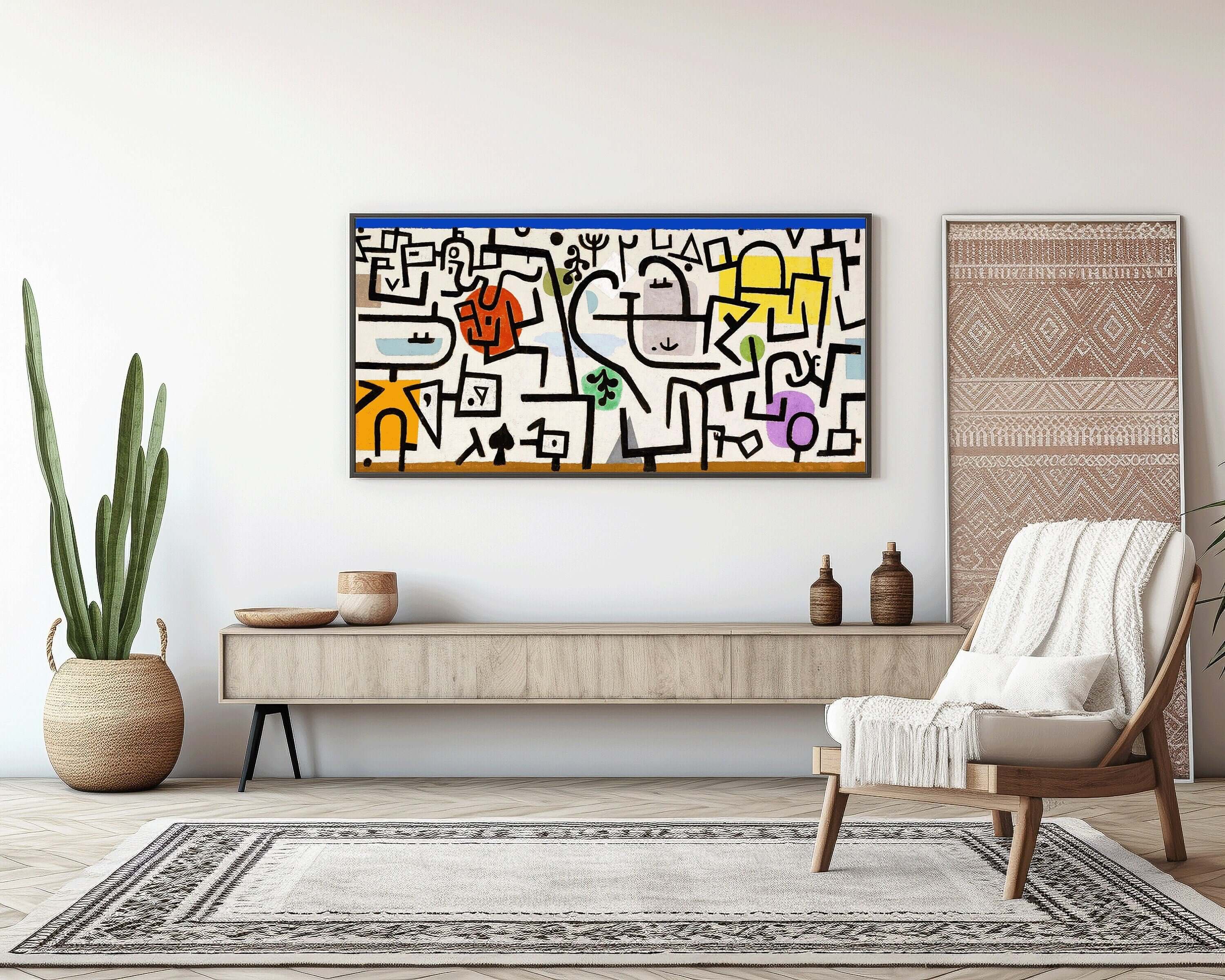 Paul Klee - Rich Harbour | Modern Abstract Wide Panoramic Art (available framed or unframed) - 9ArtPrints