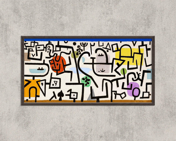Paul Klee - Rich Harbour | Modern Abstract Wide Panoramic Art (available handframed or unframed) 2x1