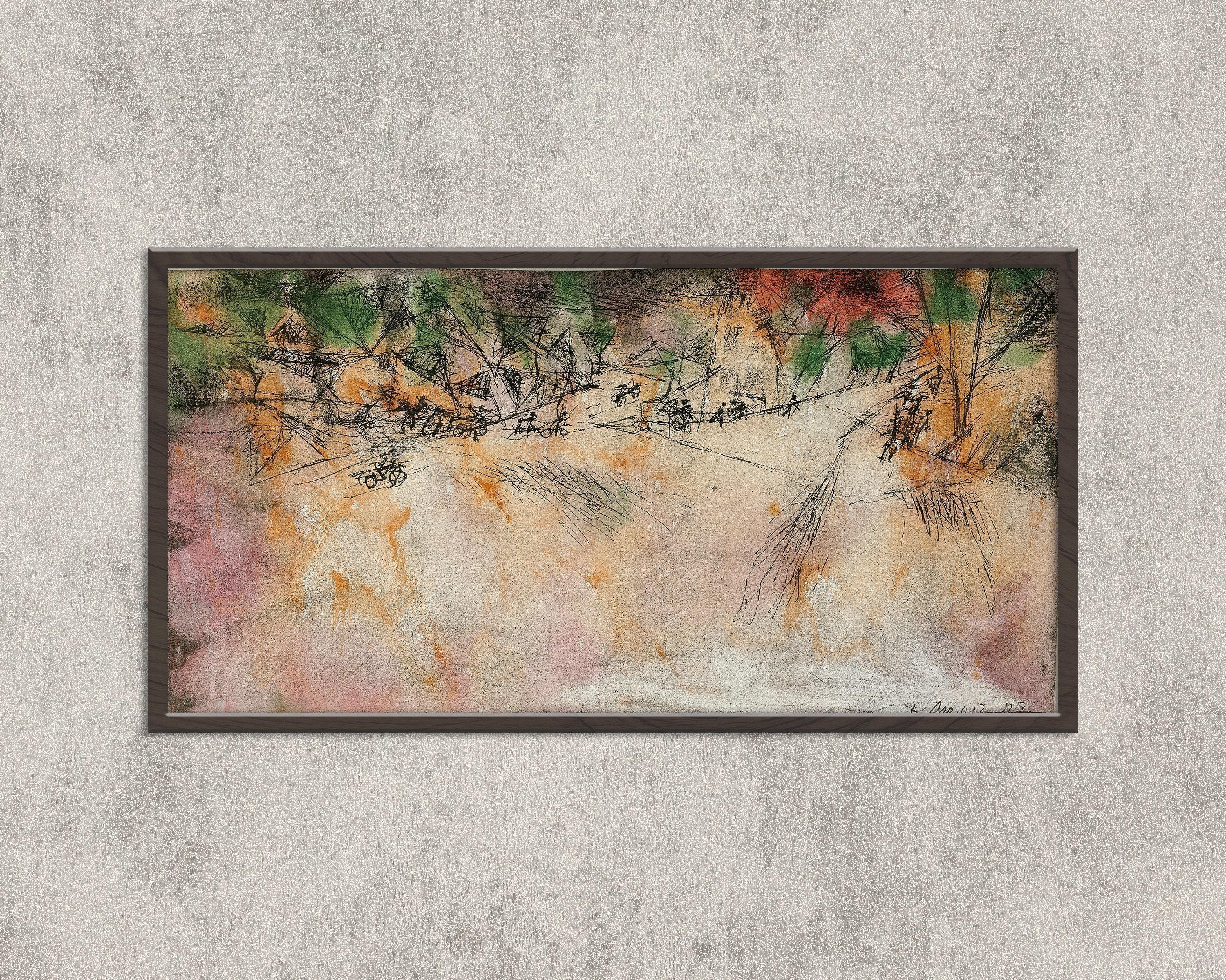 Paul Klee - Road Branch | Modern Abstract Wide Panoramic Art (available handframed or unframed) 2x1 - 9ArtPrints