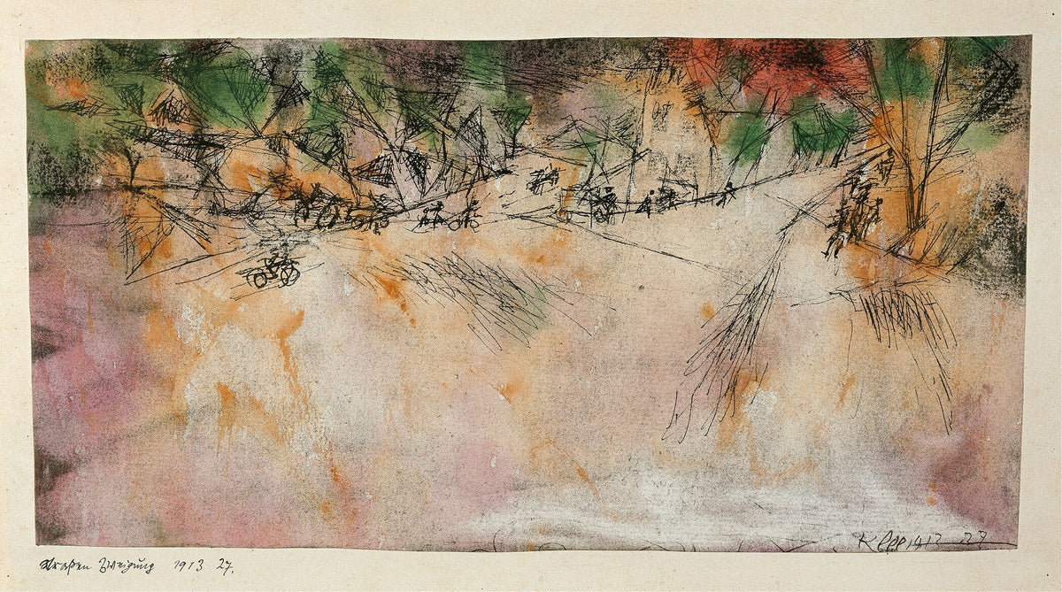 Paul Klee - Road Branch | Modern Abstract Wide Panoramic Art (available handframed or unframed) 2x1 - 9ArtPrints