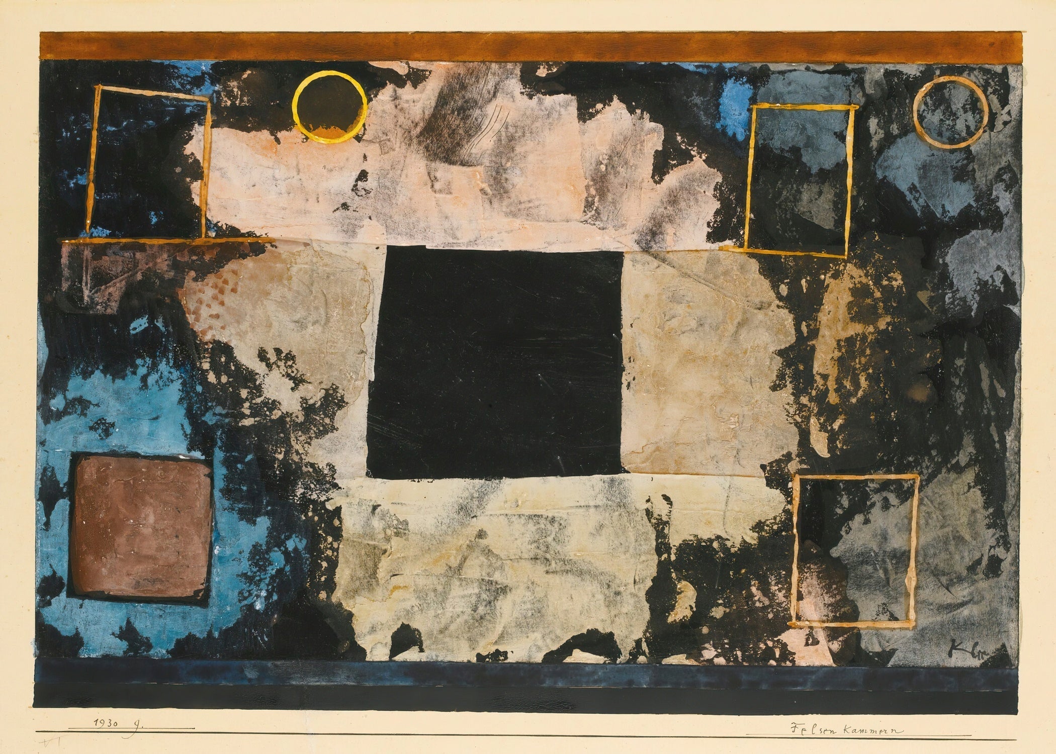 Paul Klee — Rock Cut Chambers | Bauhaus Abstract Art Print - 9ArtPrints