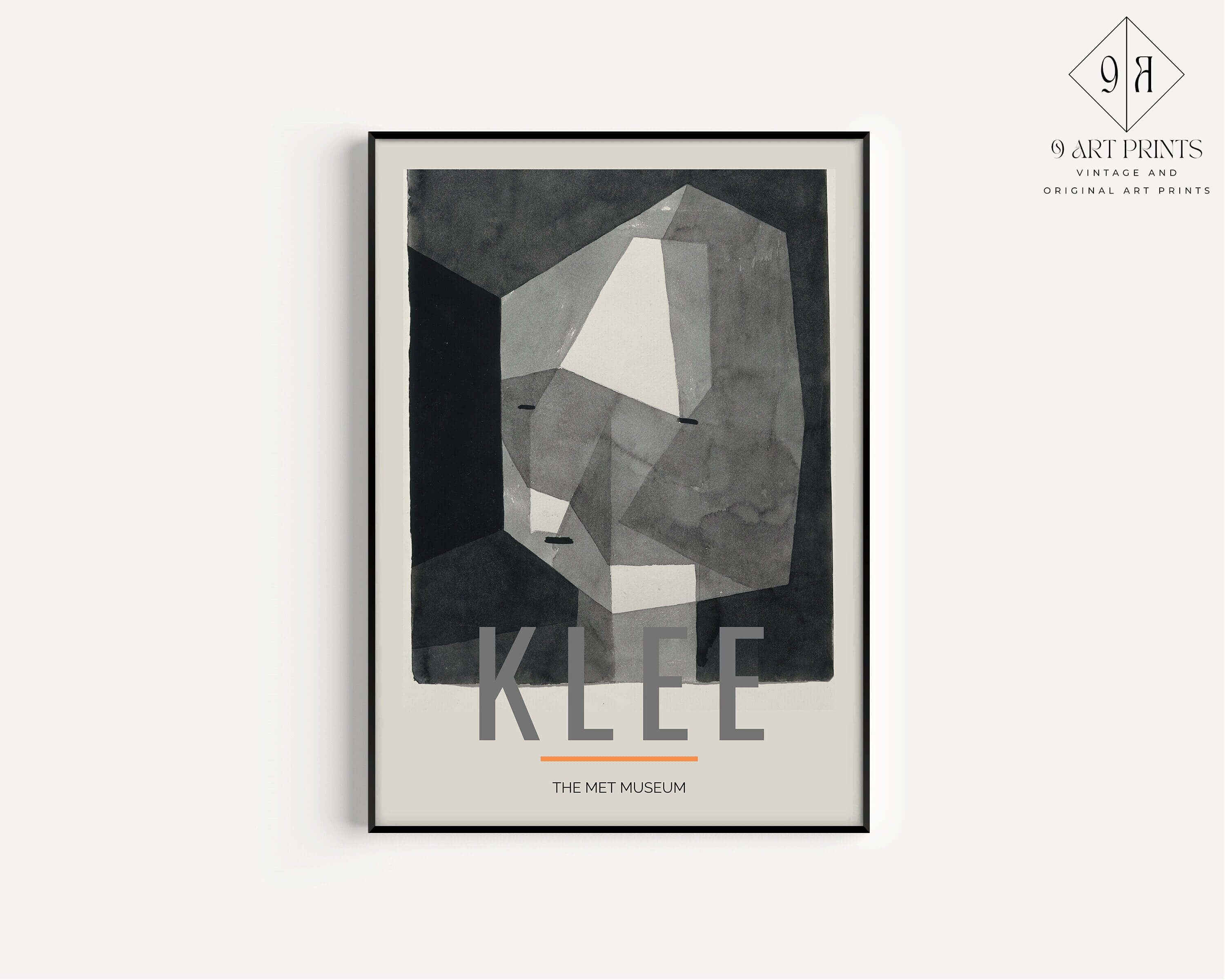 Paul Klee - Rough Cut Head | Neutral Modern Art Exhibition Poster (available framed or unframed) - 9ArtPrints