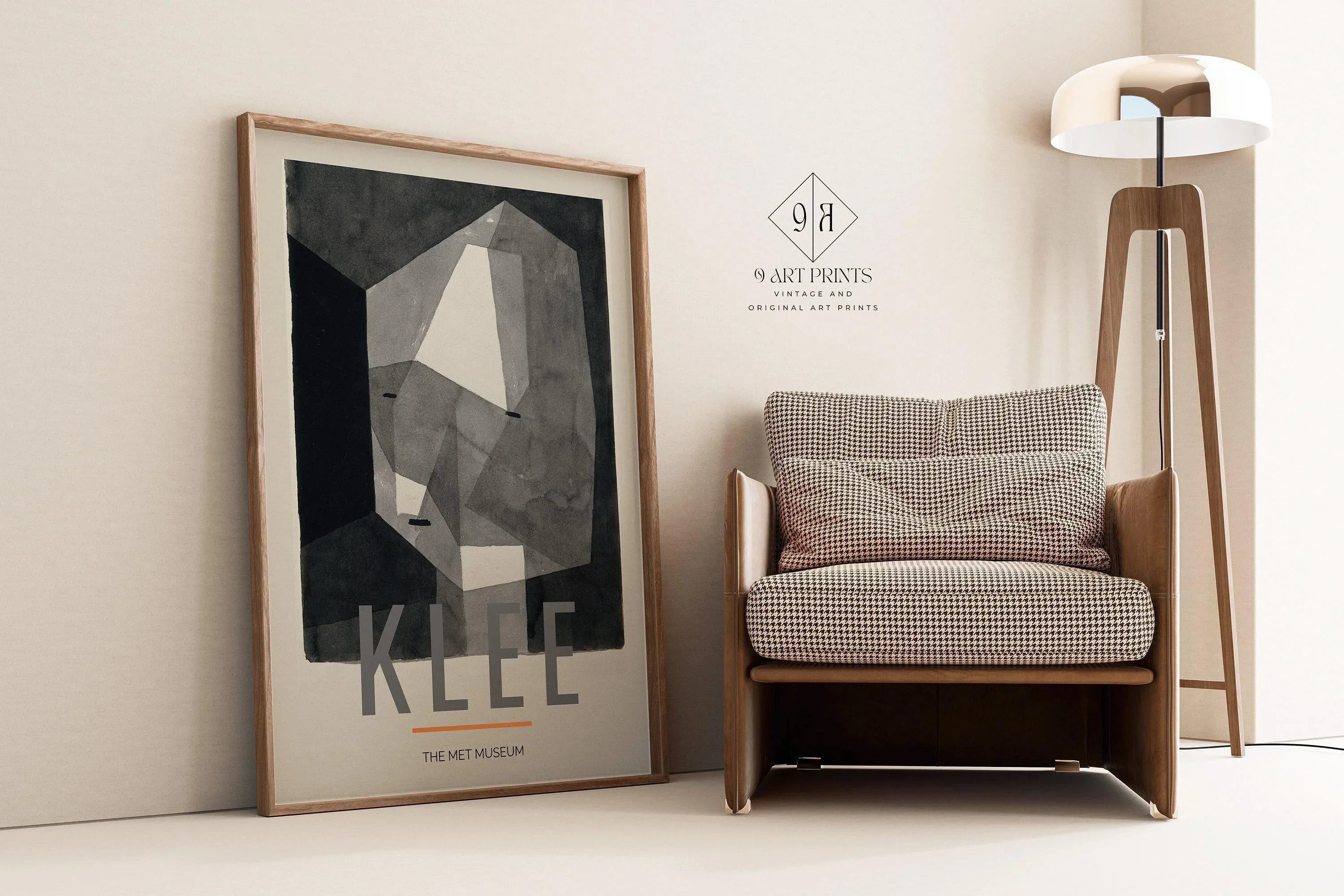 Paul Klee - Rough Cut Head | Neutral Modern Art Exhibition Poster (available handframed or unframed) - 9ArtPrints