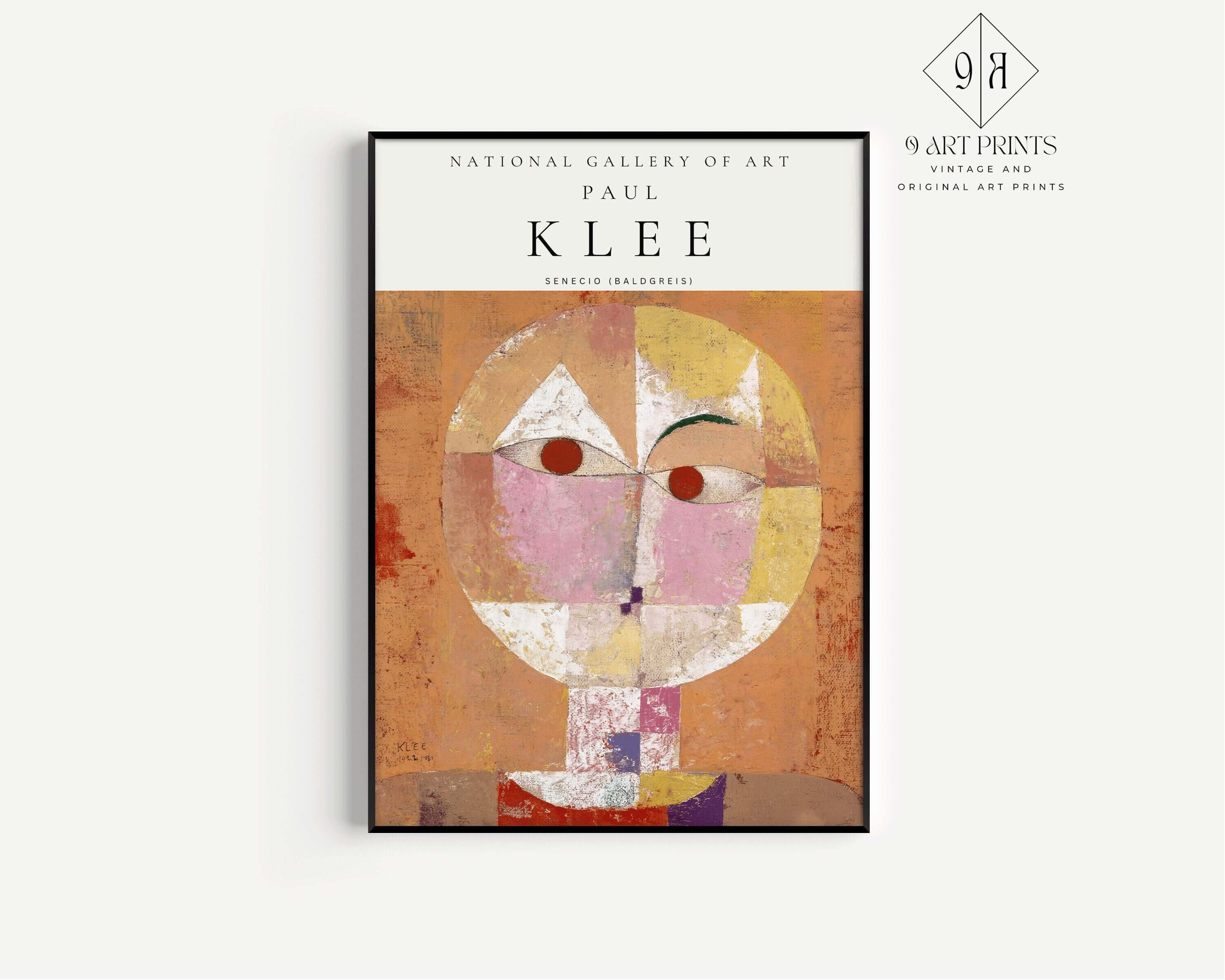 Paul Klee Senecio (Baldgreis) | Modern Art Exhibition Poster (available framed or unframed) - 9ArtPrints