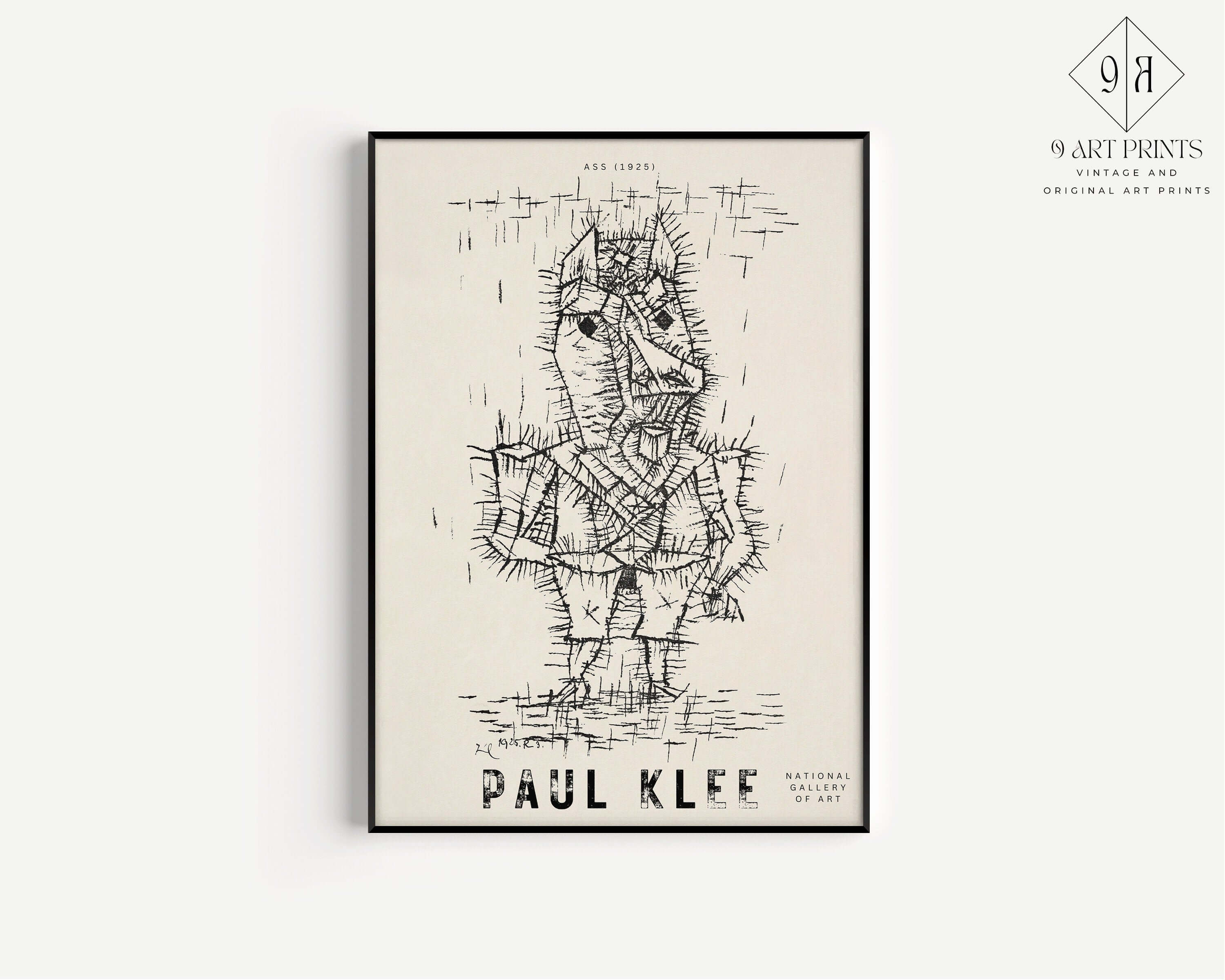 Paul Klee - The Ass | Modern Art Exhibition Poster (available framed or unframed) - 9ArtPrints