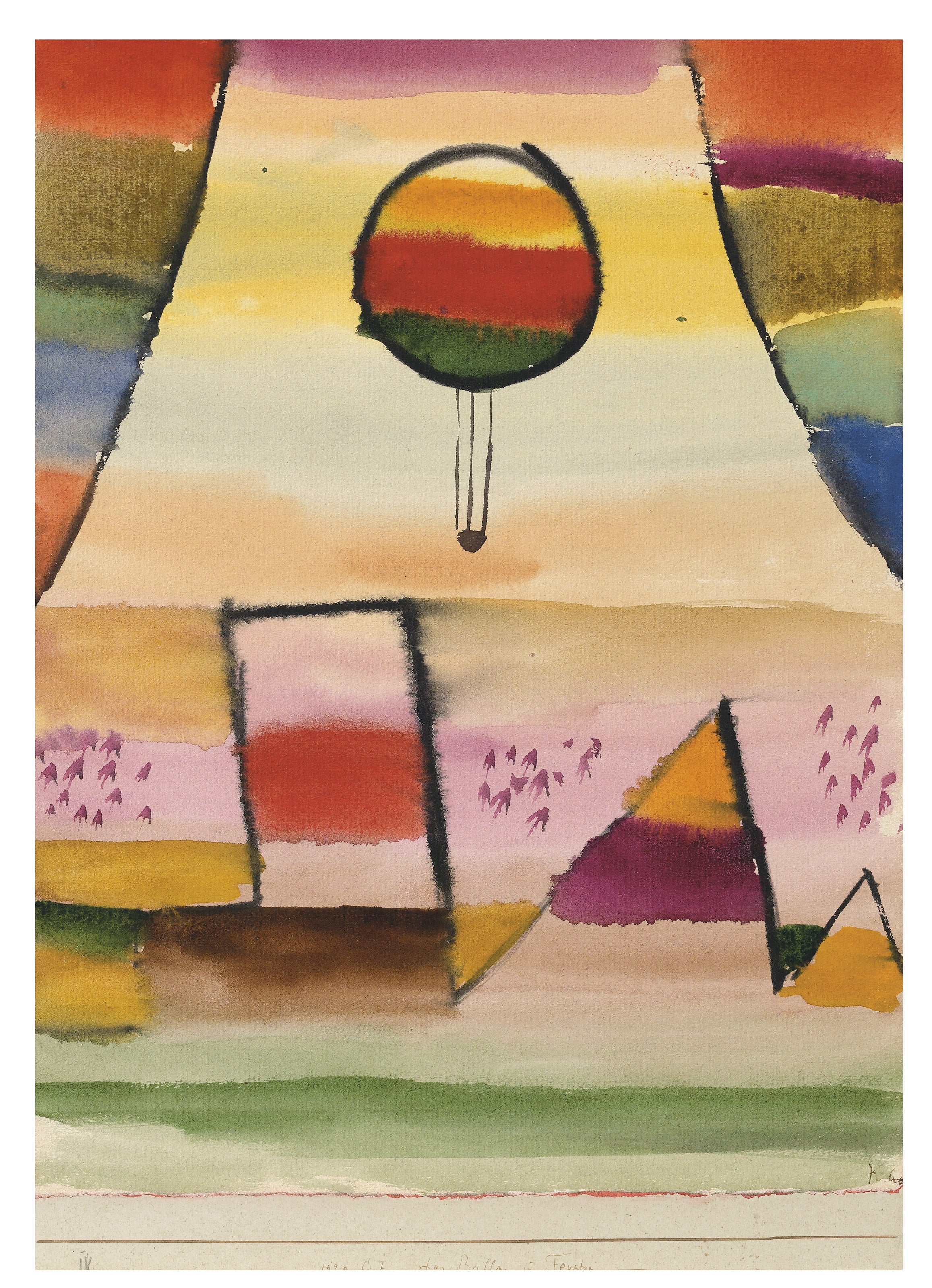 Paul Klee — The Balloon in the Window (Der Ballon im Fenster) | Bauhaus Fine Art Print - 9ArtPrints