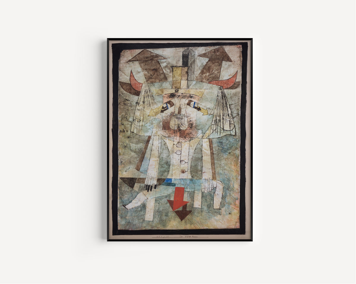 Paul Klee — The Wild Man (Der wilde Mann) | Bauhaus Fine Art Print - 9ArtPrints