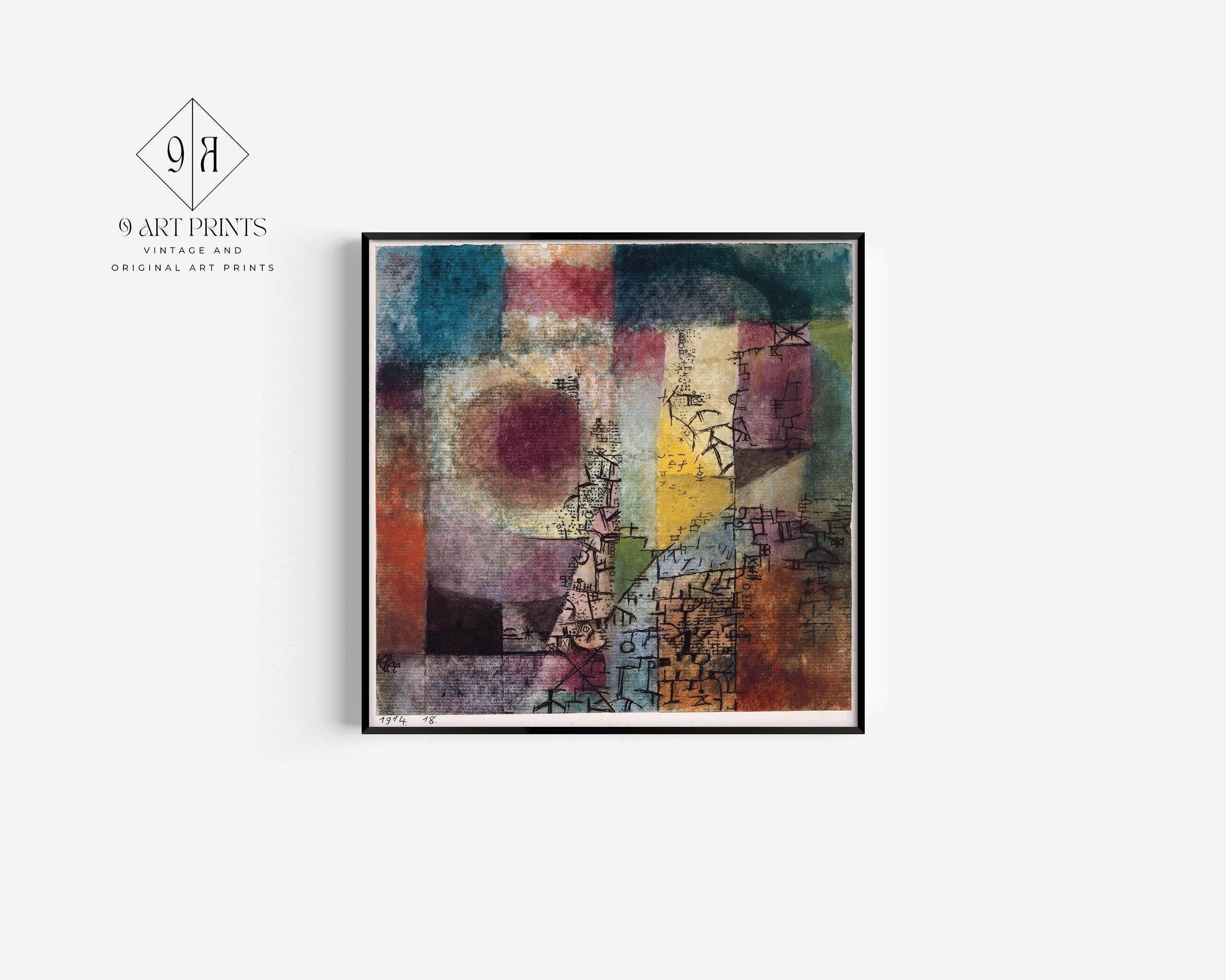 Paul Klee Untitled (1914) Abstract Art Print: Vintage Mid - Century Modern Home Decor - 9ArtPrints