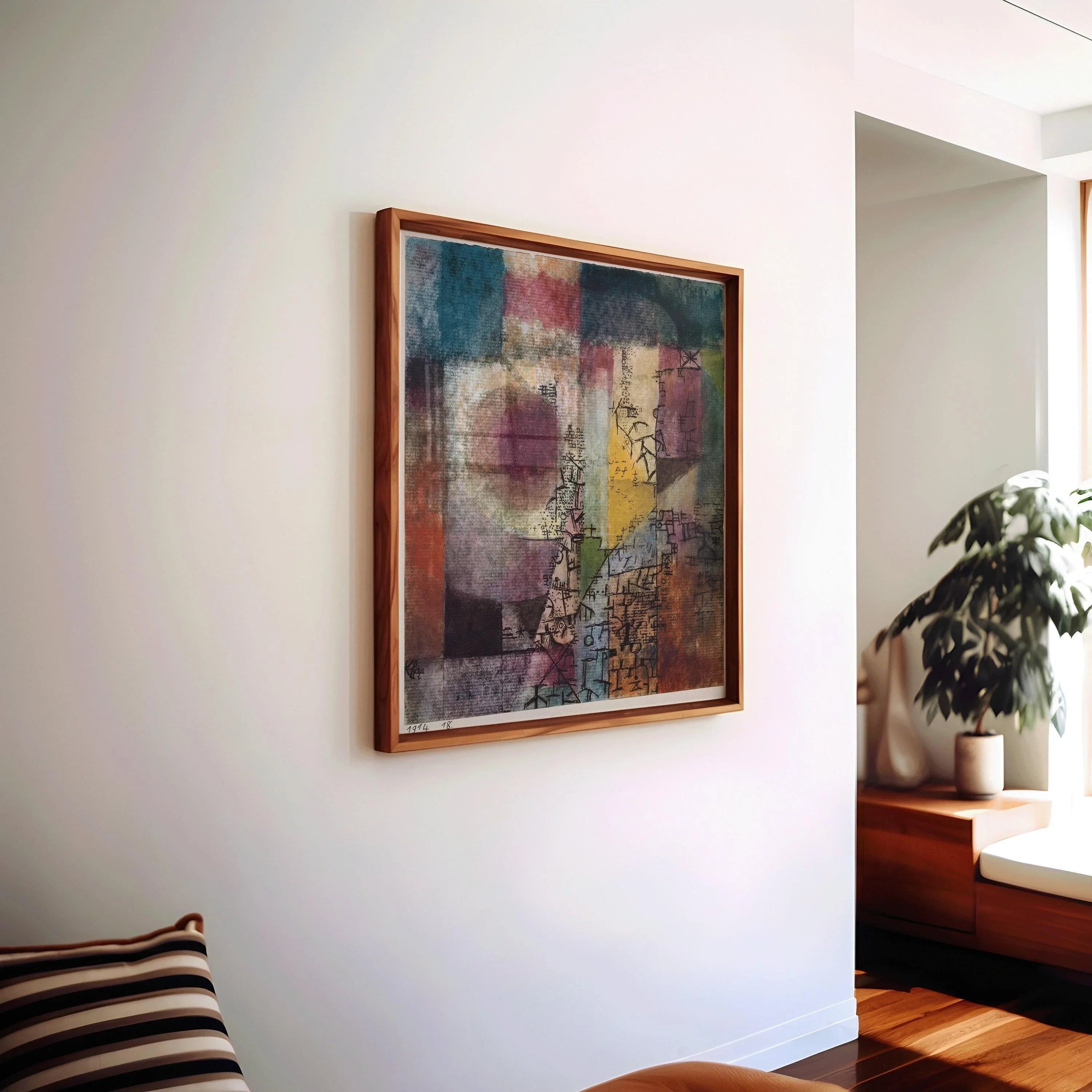 Paul Klee Untitled (1914) Abstract Art Print: Vintage Mid - Century Modern Home Decor - 9ArtPrints