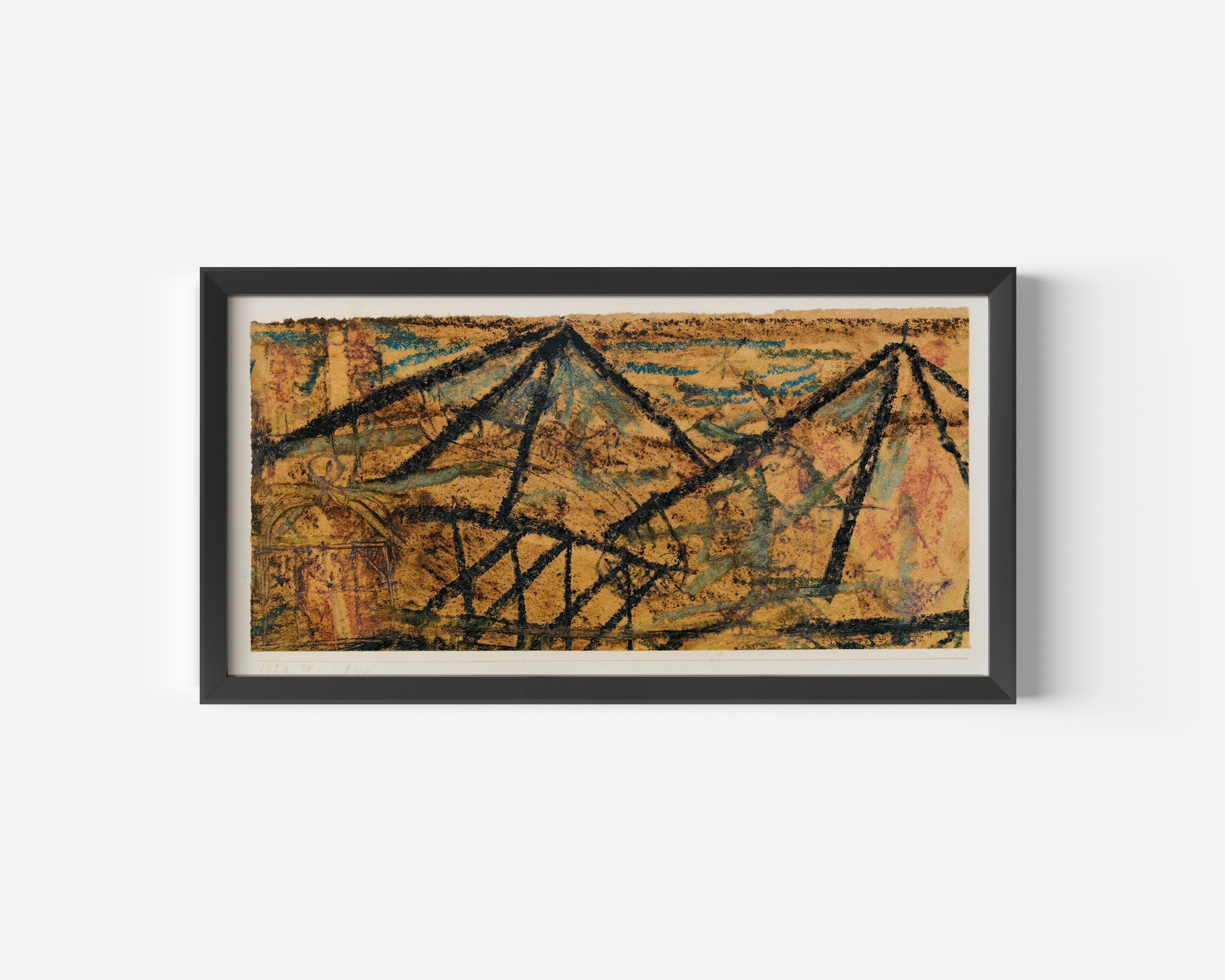 Paul Klee - With the Water Carrier | Modern Abstract Wide Panoramic Art (available framed or unframed) - 9ArtPrints