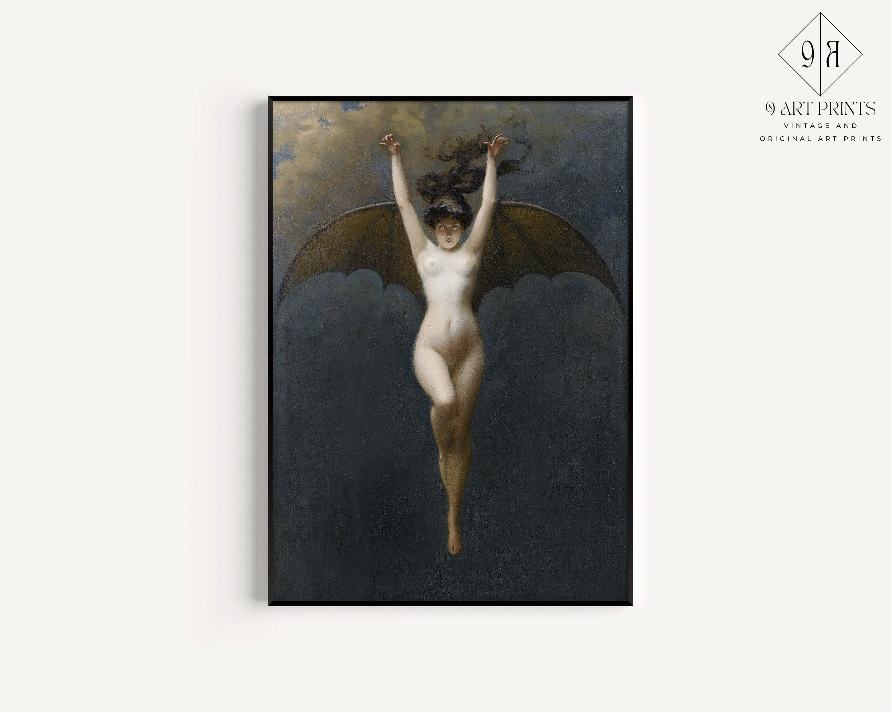 Pénot - The Bat Woman | Famous Dark Gothic Academia Surreal Art (available framed or unframed) - 9ArtPrints