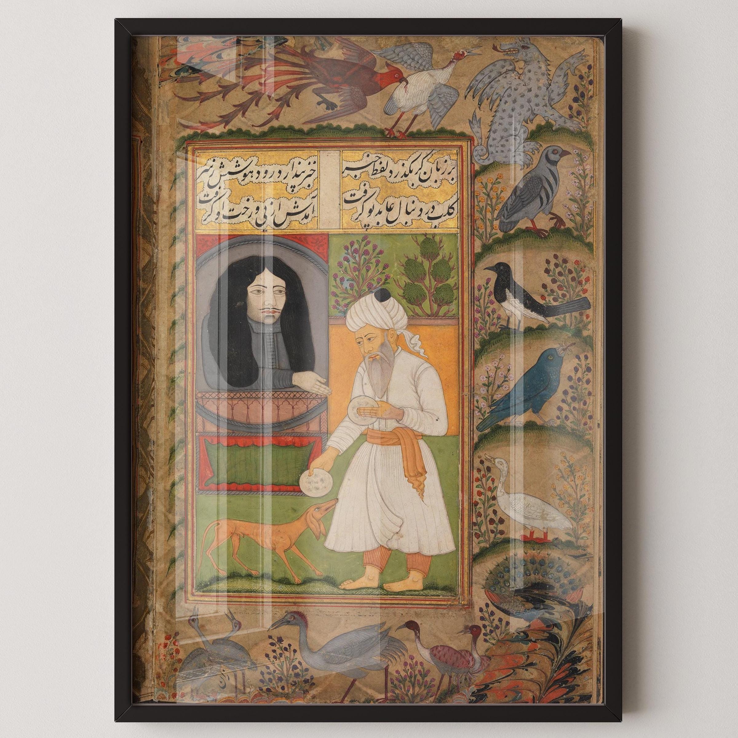 Persian Miniature Art Print: Nan va Halva, Giclée Fine Art - 9ArtPrints