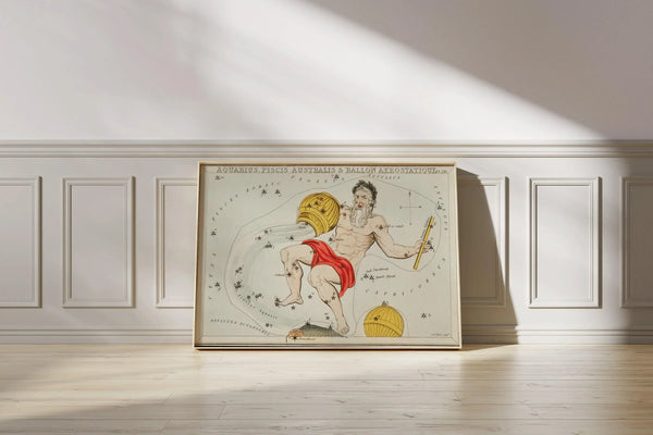 Sidney Hall — Aquarius | Vintage Celestial Star Chart Print