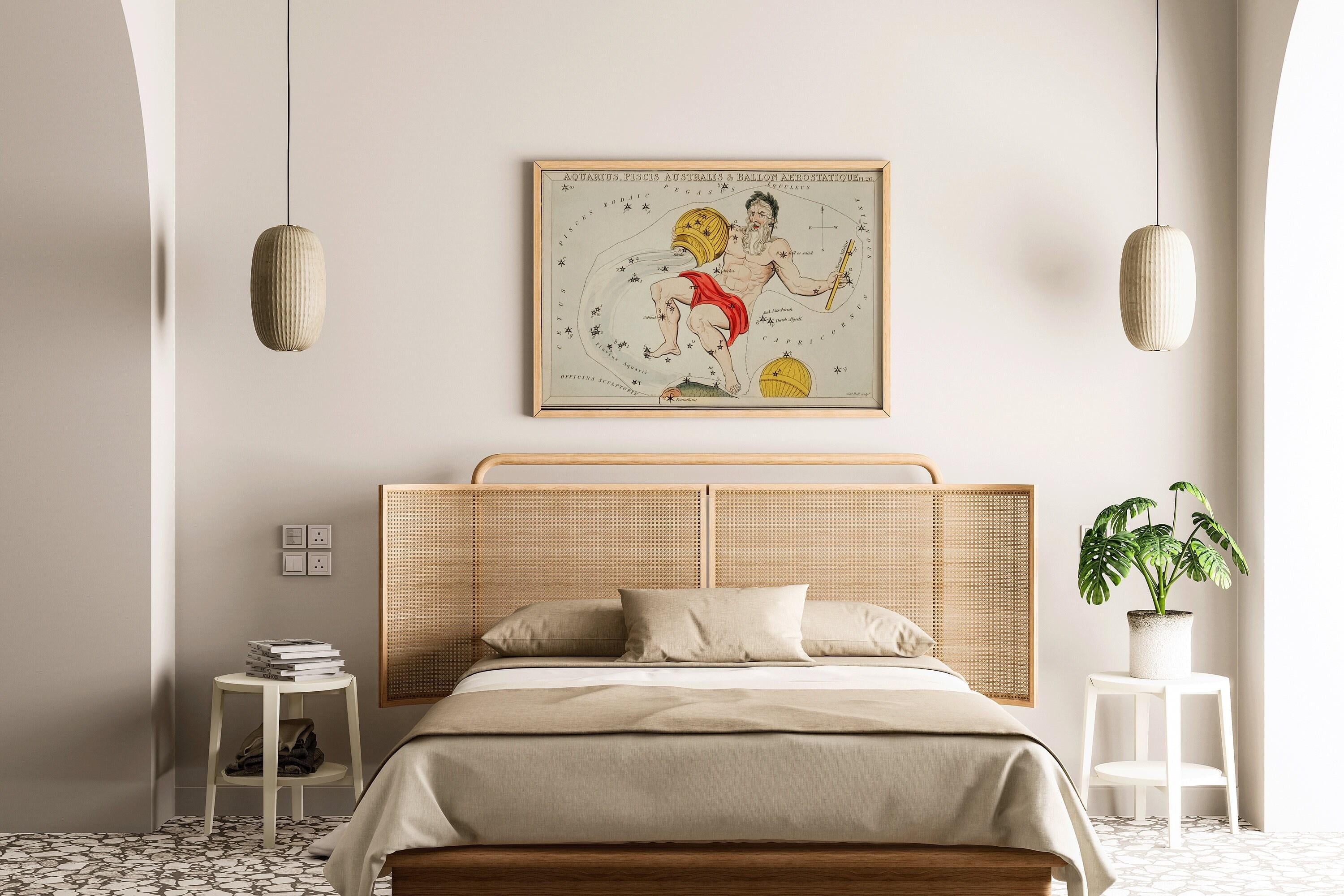 Personalizable Vintage Astrological Sign Print - Aquarius | Sidney Hall Art (available handframed or unframed) - 9ArtPrints