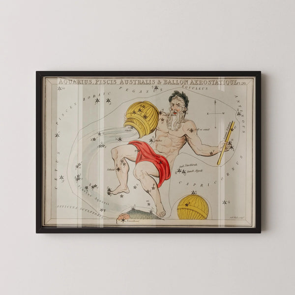 Sidney Hall — Aquarius | Vintage Celestial Star Chart Print