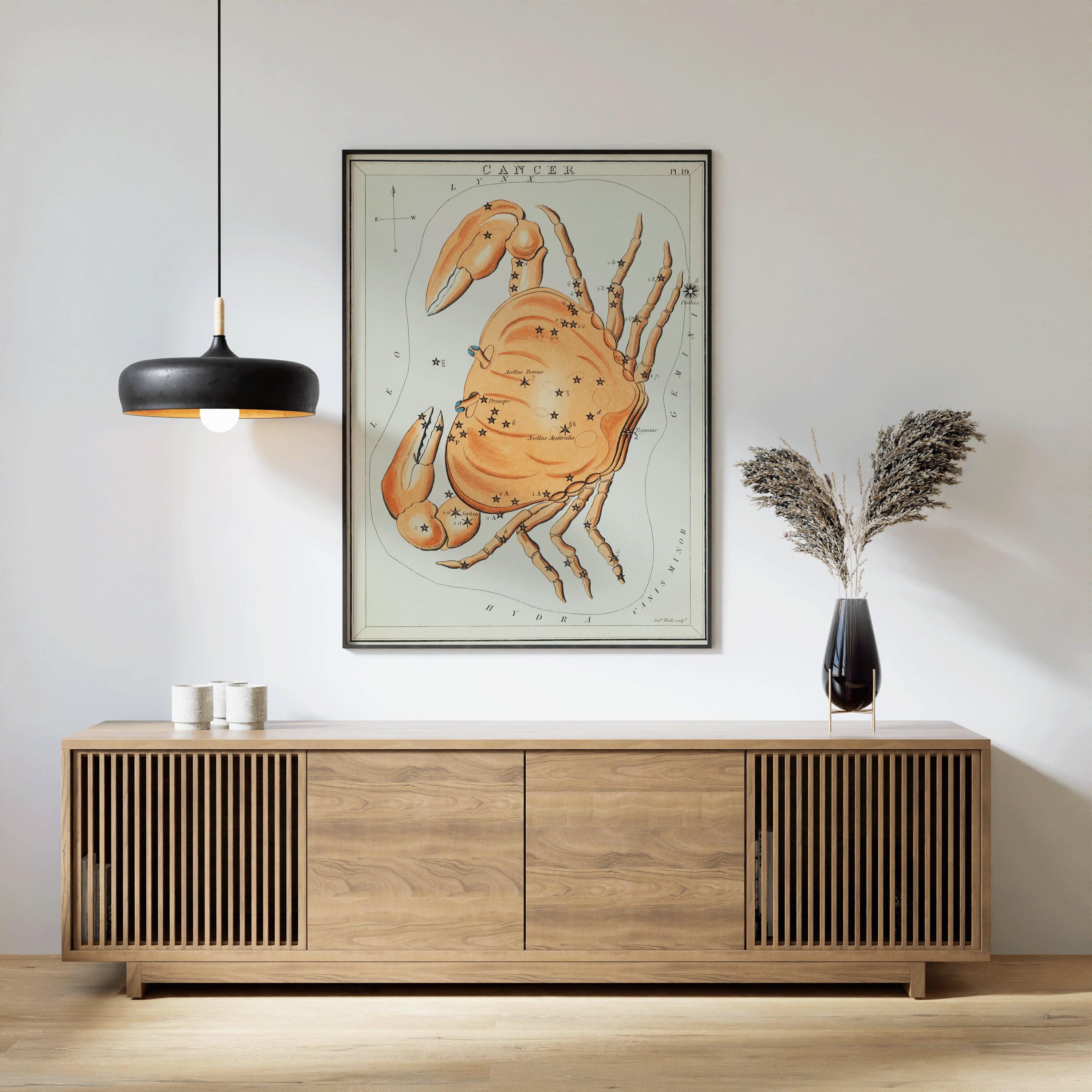 Personalizable Vintage Astrological Sign Print - Cancer | Sidney Hall Art (available handframed or unframed) - 9ArtPrints