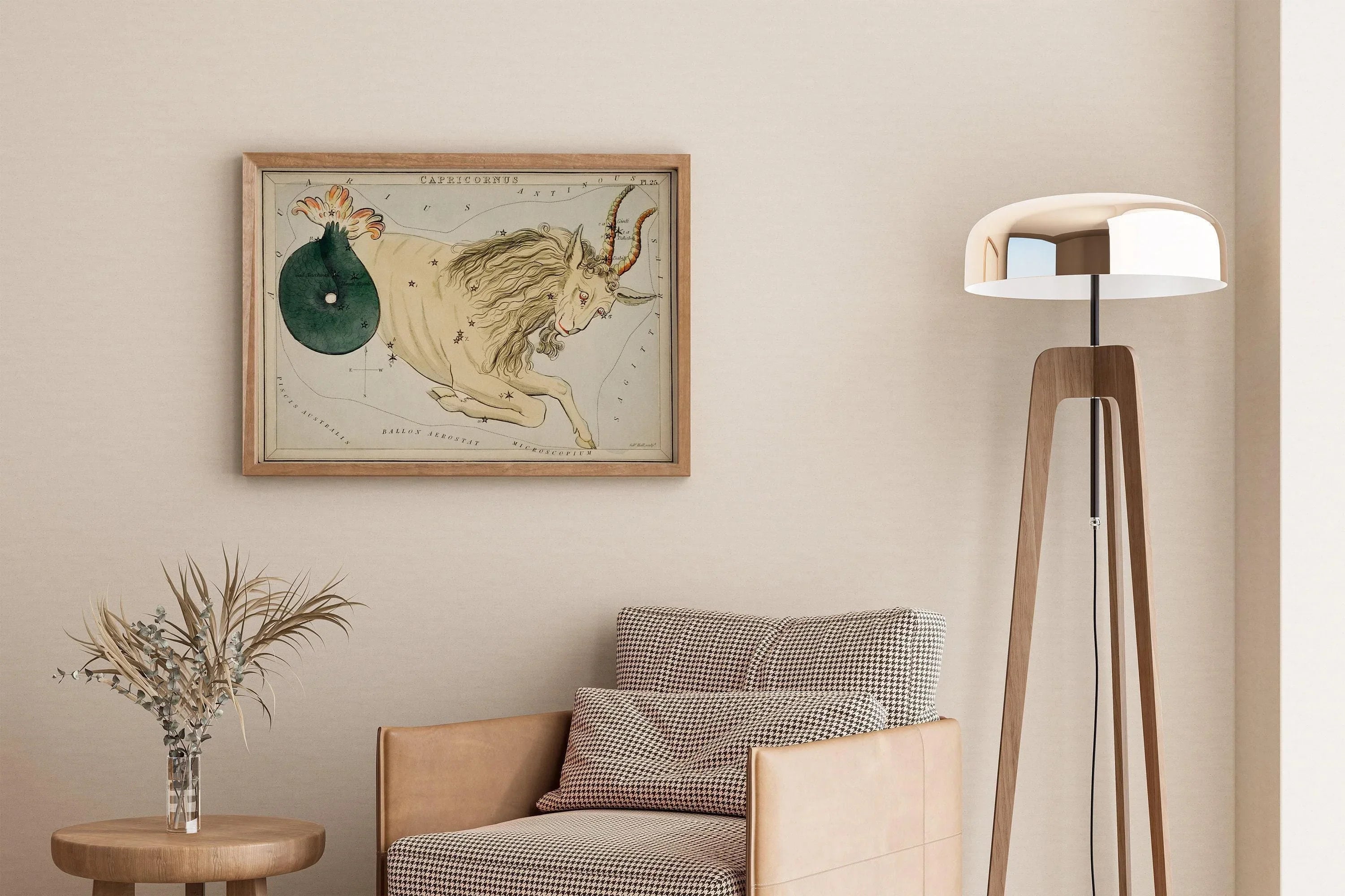 Personalizable Vintage Astrological Sign Print - Capricorn | Sidney Hall Art (available handframed or unframed) - 9ArtPrints