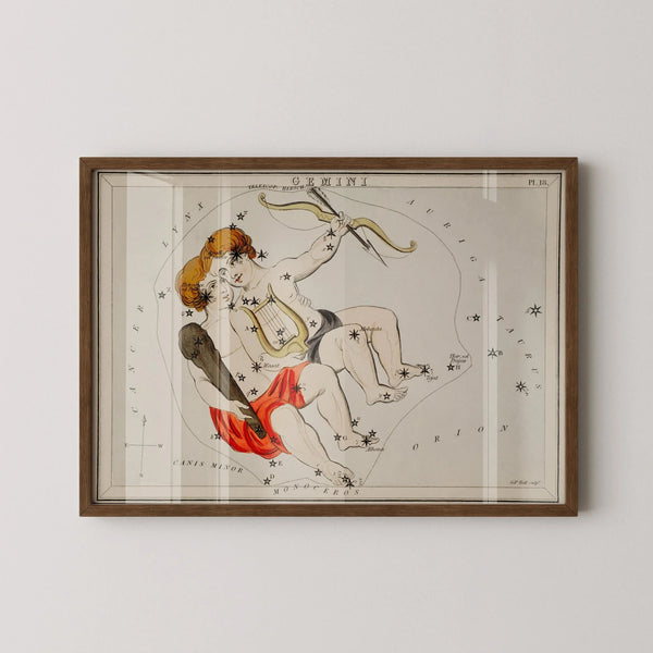 Sidney Hall — Gemini | Vintage Celestial Star Chart Print