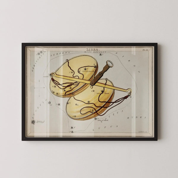 Sidney Hall — Libra | Vintage Celestial Star Chart Print