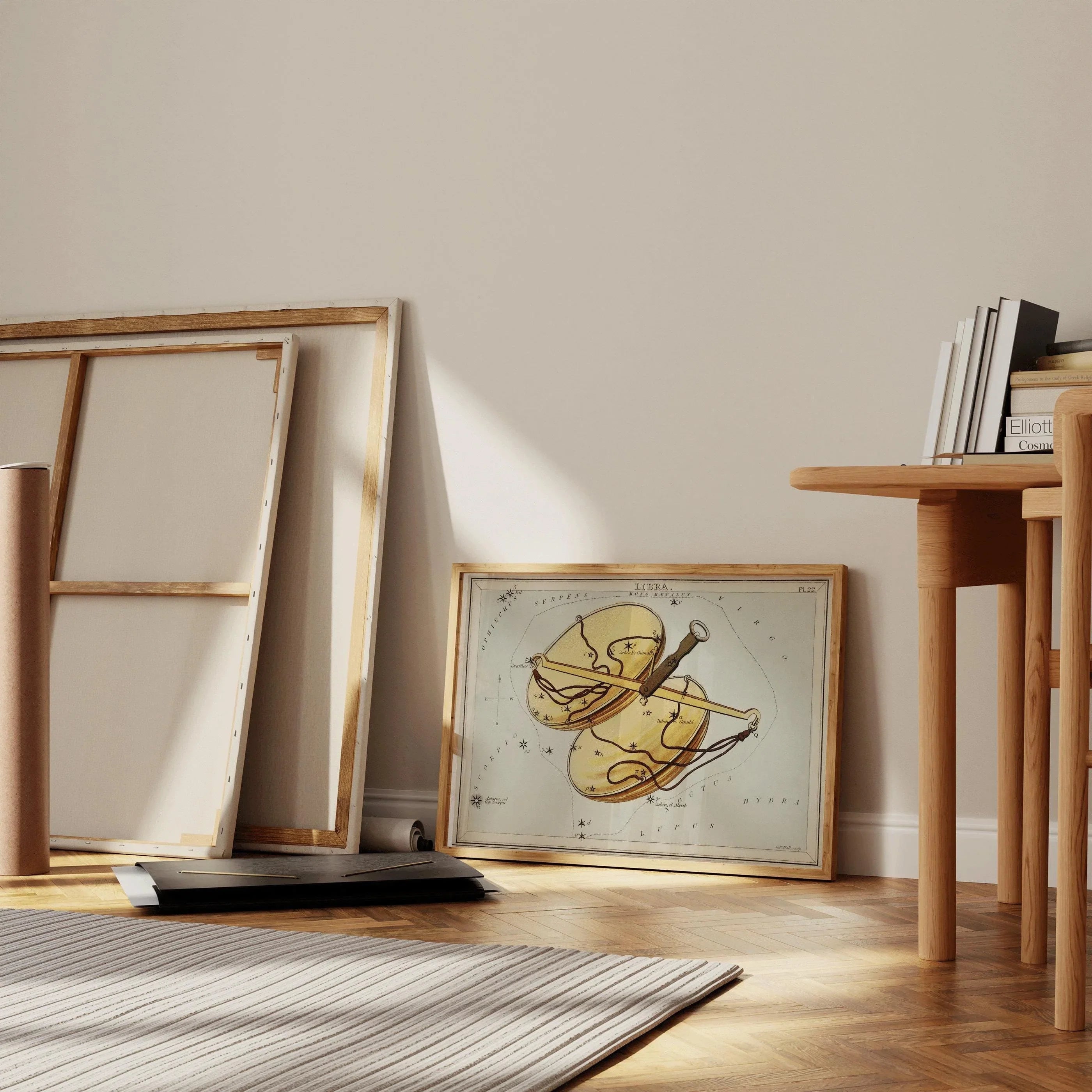 Personalizable Vintage Astrological Sign Print - Libra | Sidney Hall Art (available handframed or unframed) - 9ArtPrints