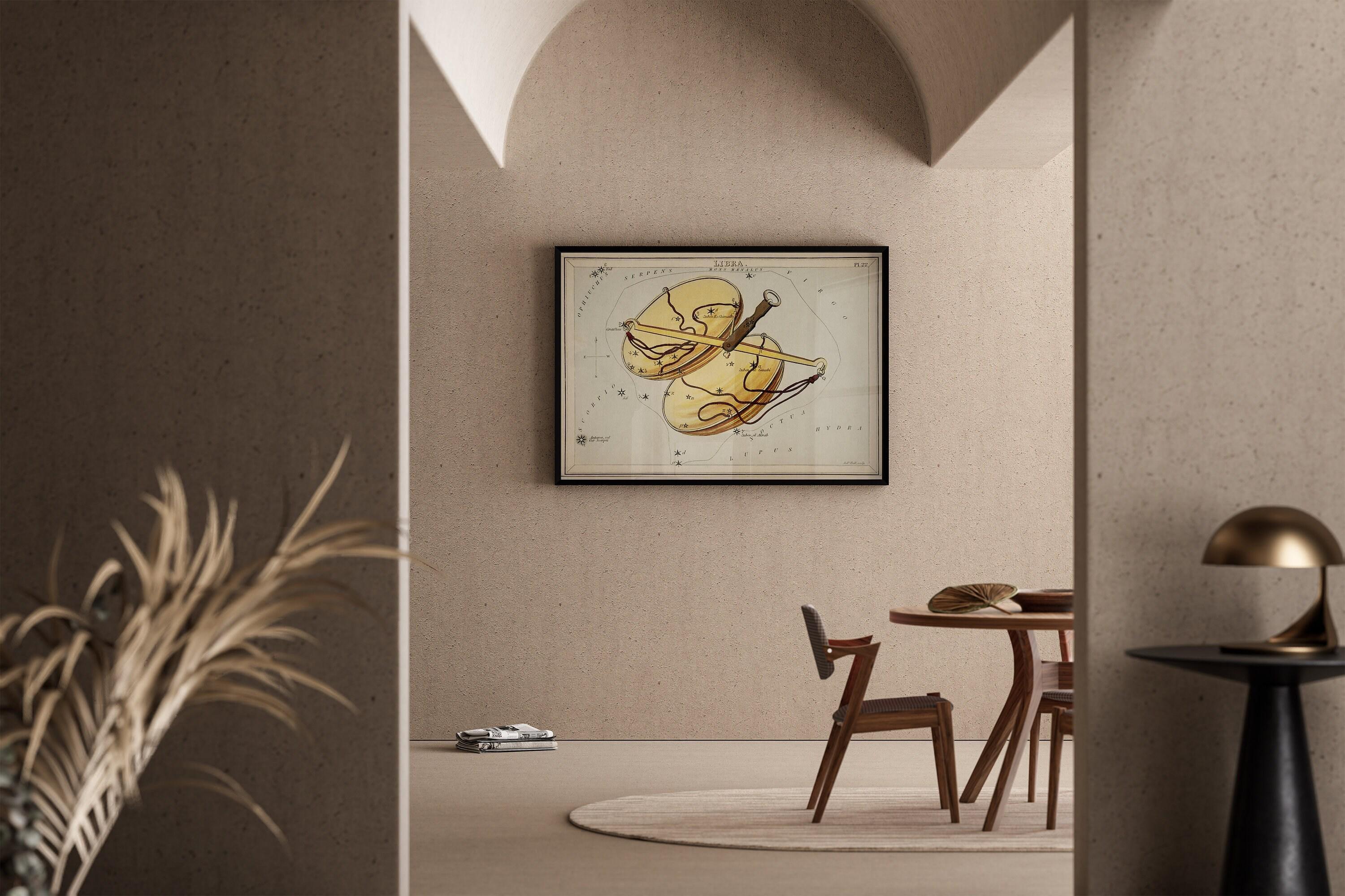 Personalizable Vintage Astrological Sign Print - Libra | Sidney Hall Art (available handframed or unframed) - 9ArtPrints