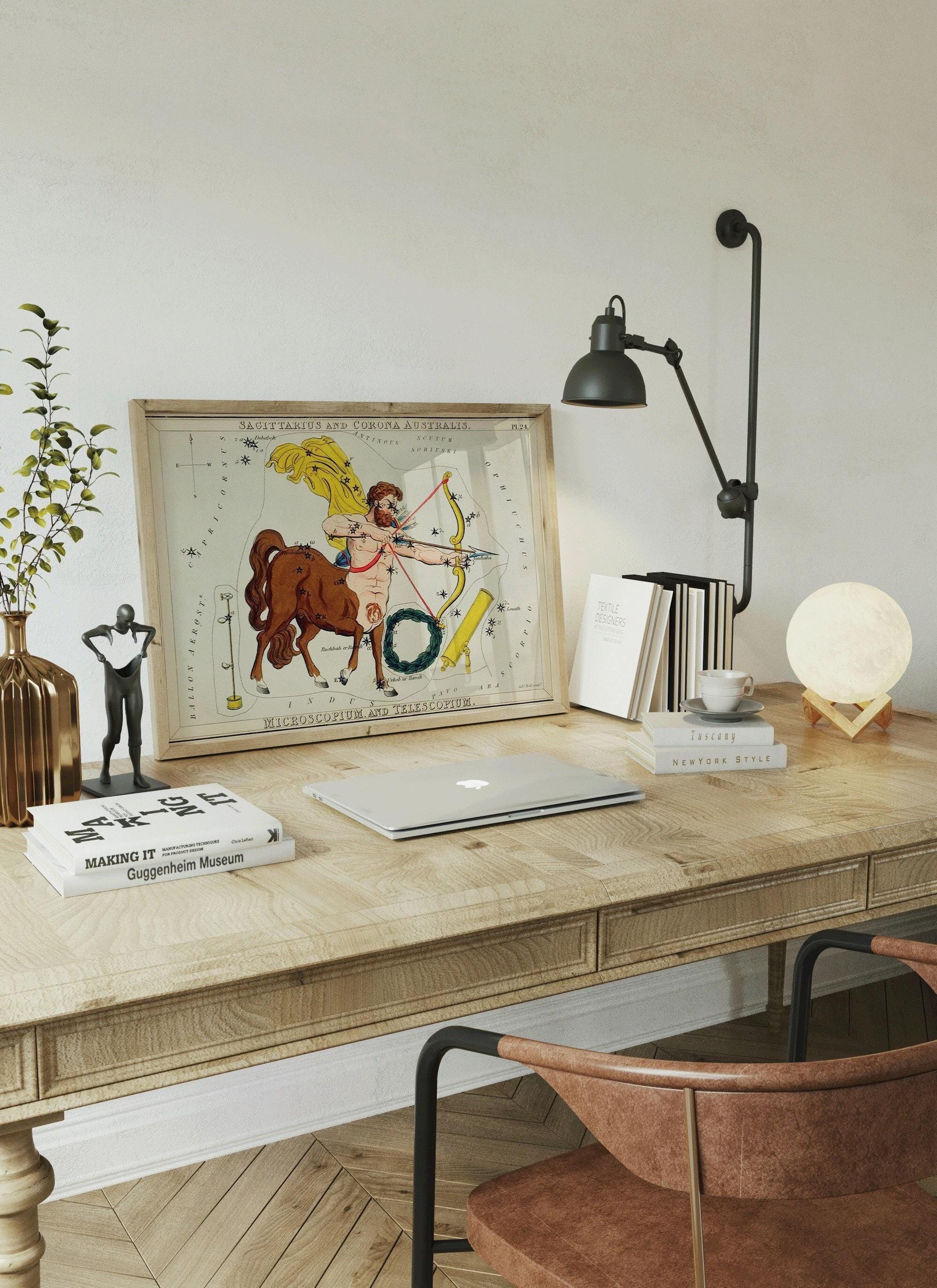 Personalizable Vintage Astrological Sign Print - Saggitarius | Sidney Hall Art (available handframed or unframed) - 9ArtPrints