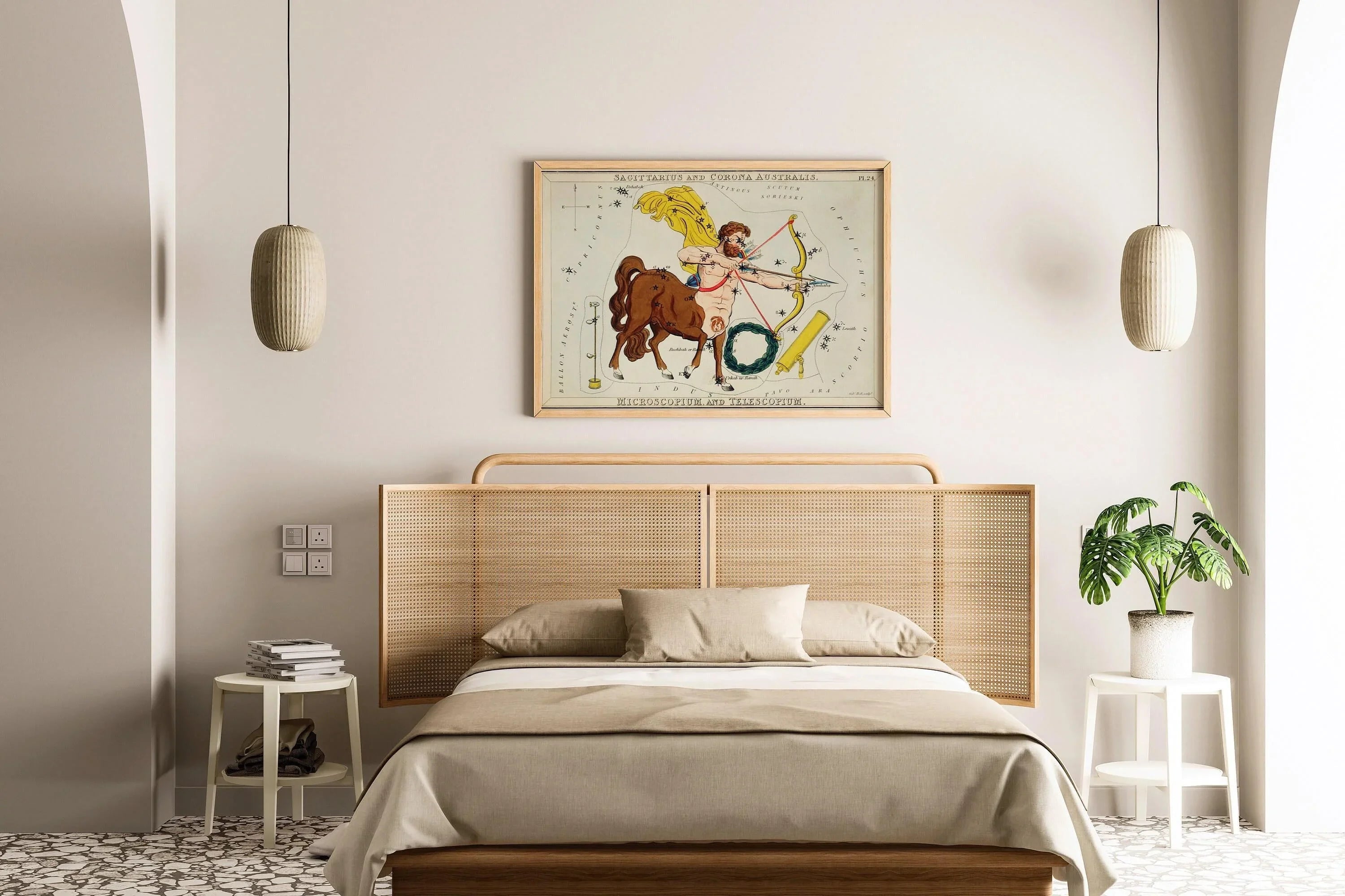 Personalizable Vintage Astrological Sign Print - Saggitarius | Sidney Hall Art (available handframed or unframed) - 9ArtPrints