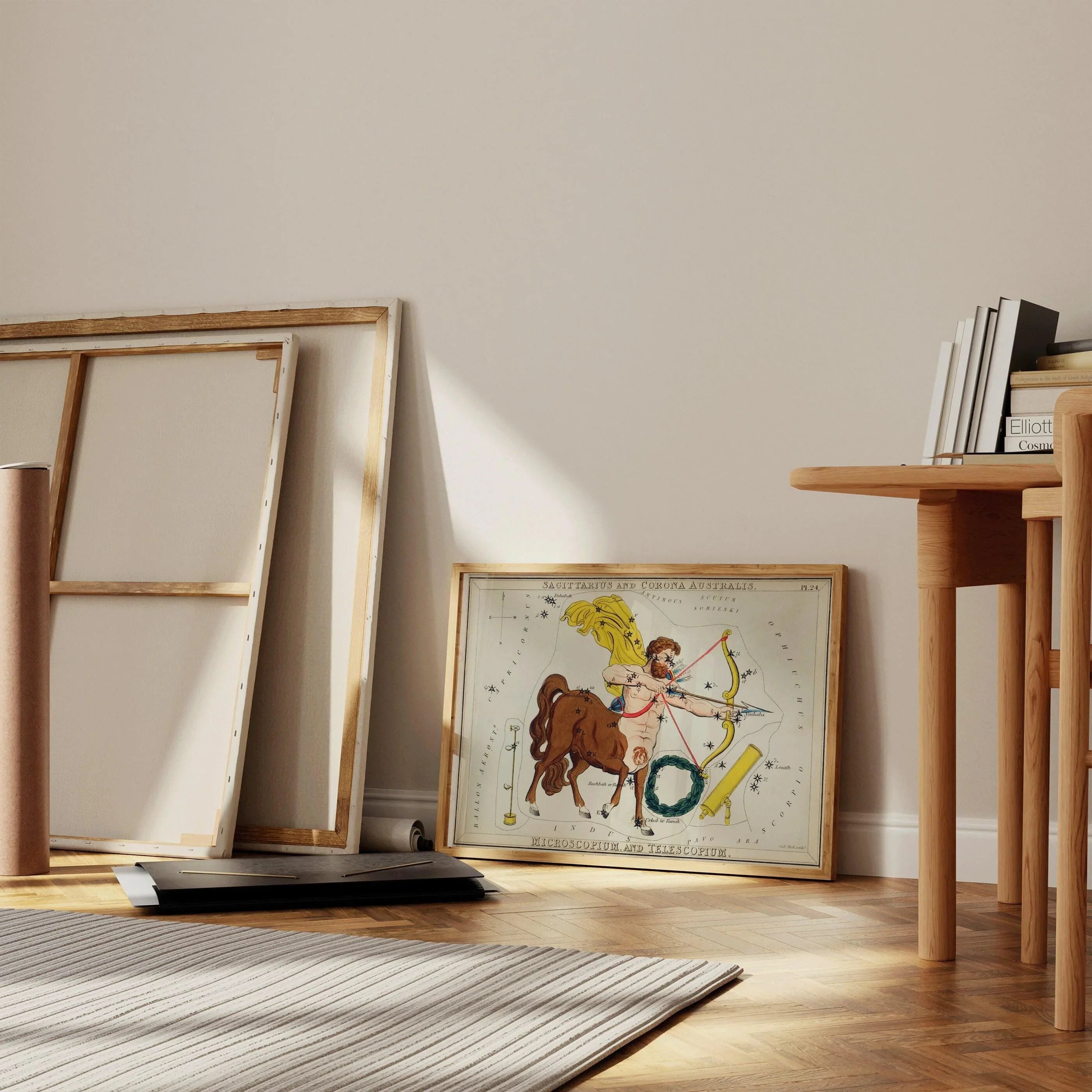 Personalizable Vintage Astrological Sign Print - Saggitarius | Sidney Hall Art (available handframed or unframed) - 9ArtPrints