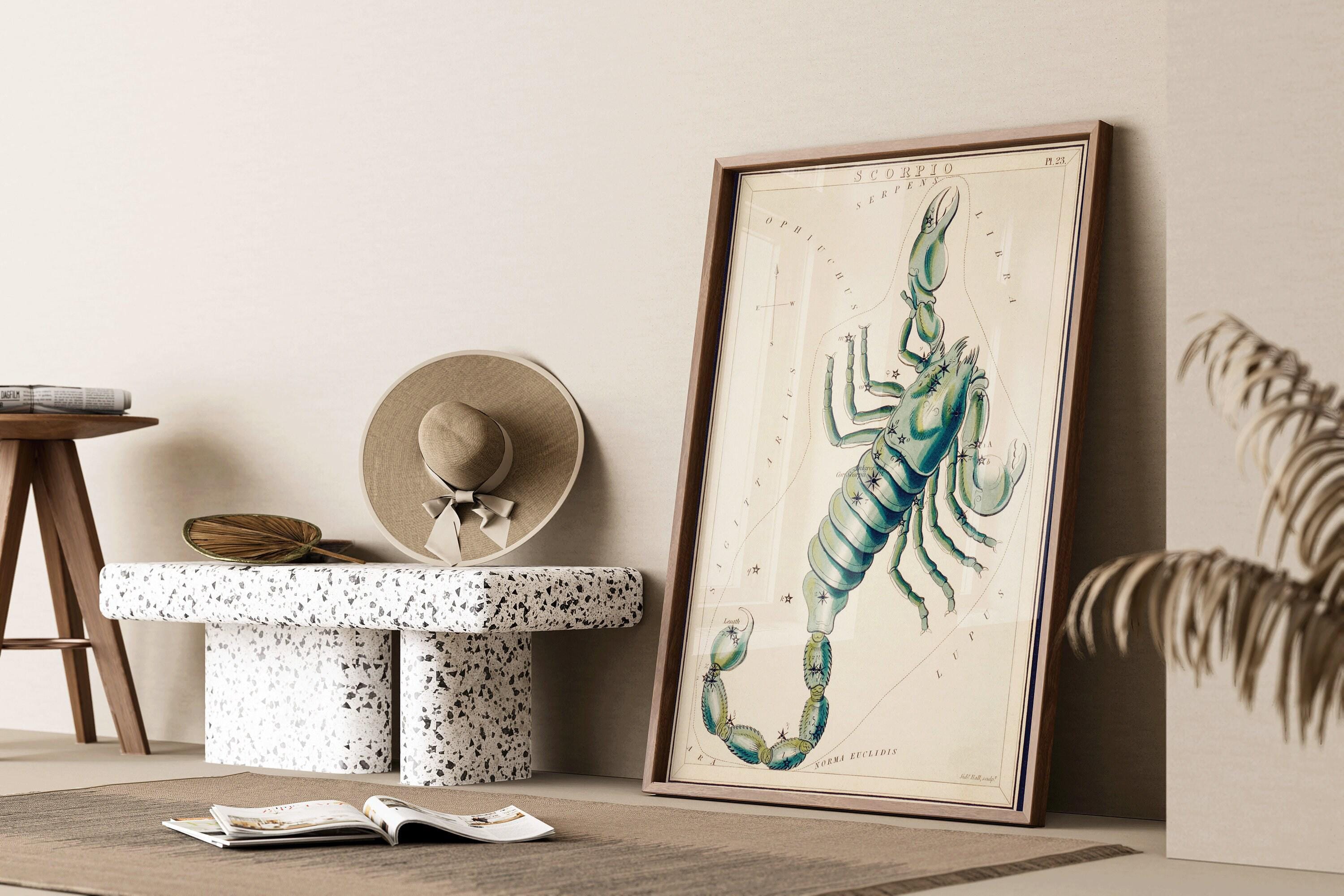 Personalizable Vintage Astrological Sign Print - Scorpio | Sidney Hall Art (available handframed or unframed) - 9ArtPrints