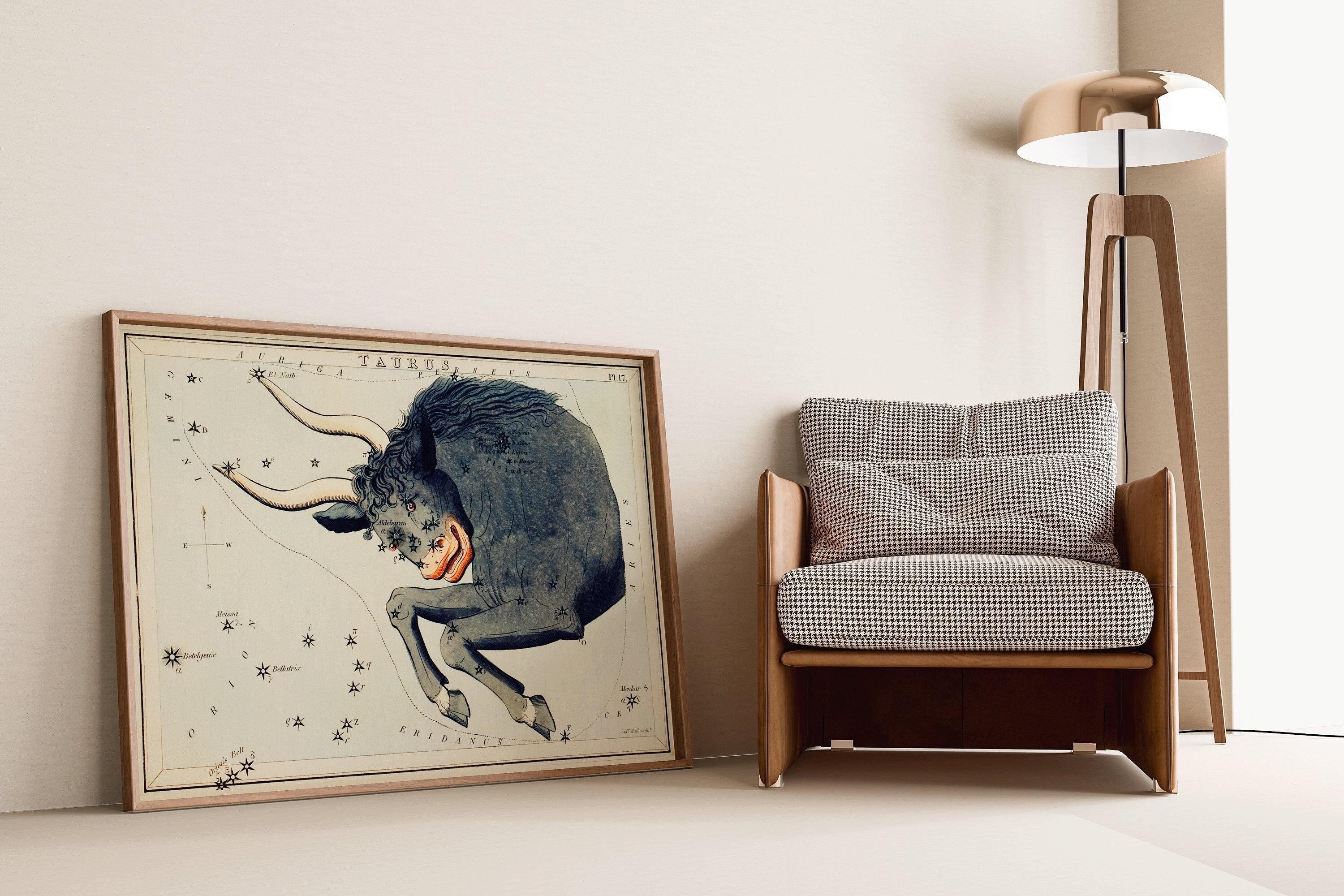 Personalizable Vintage Astrological Sign Print - Taurus | Sidney Hall Art (available handframed or unframed) - 9ArtPrints