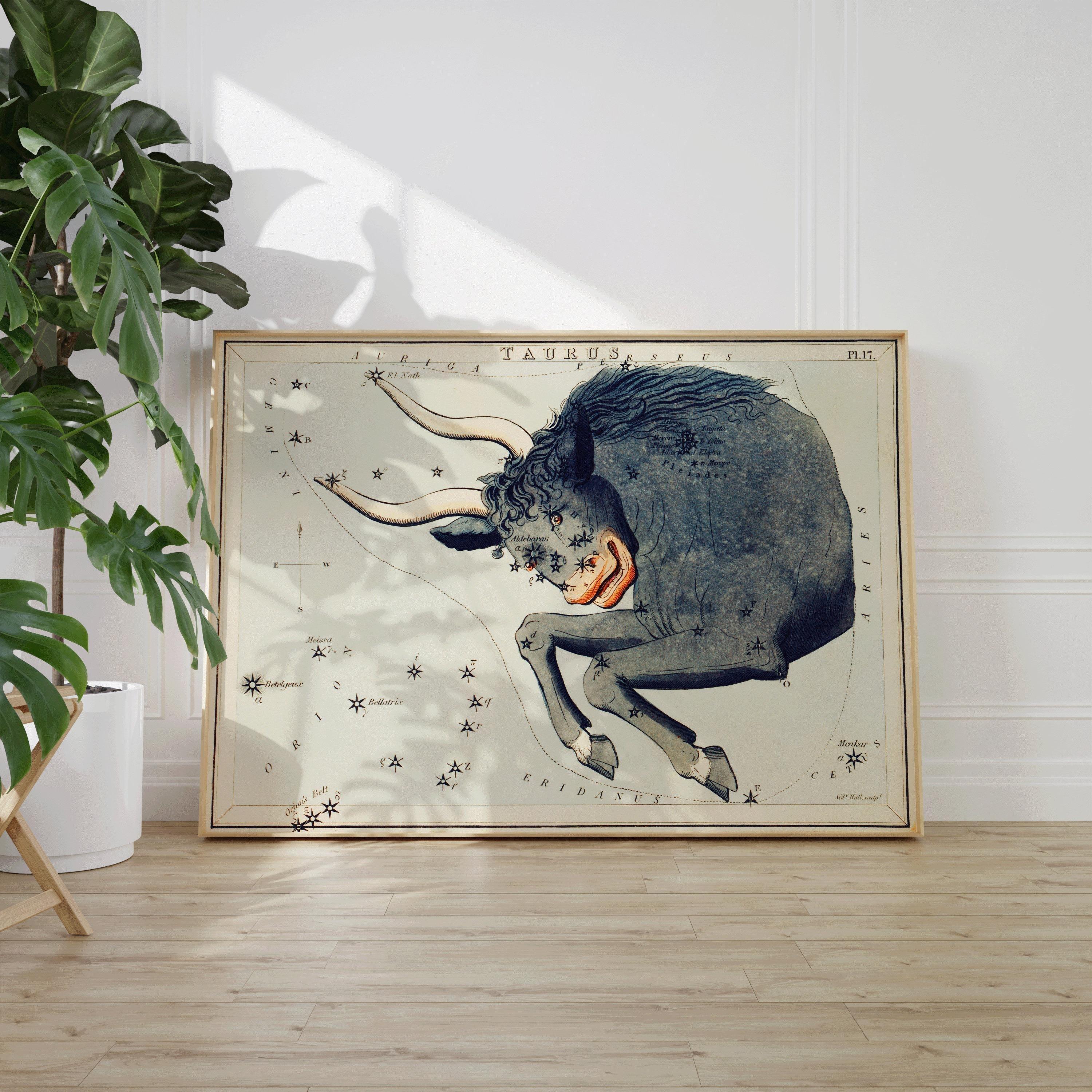 Personalizable Vintage Astrological Sign Print - Taurus | Sidney Hall Art (available handframed or unframed) - 9ArtPrints