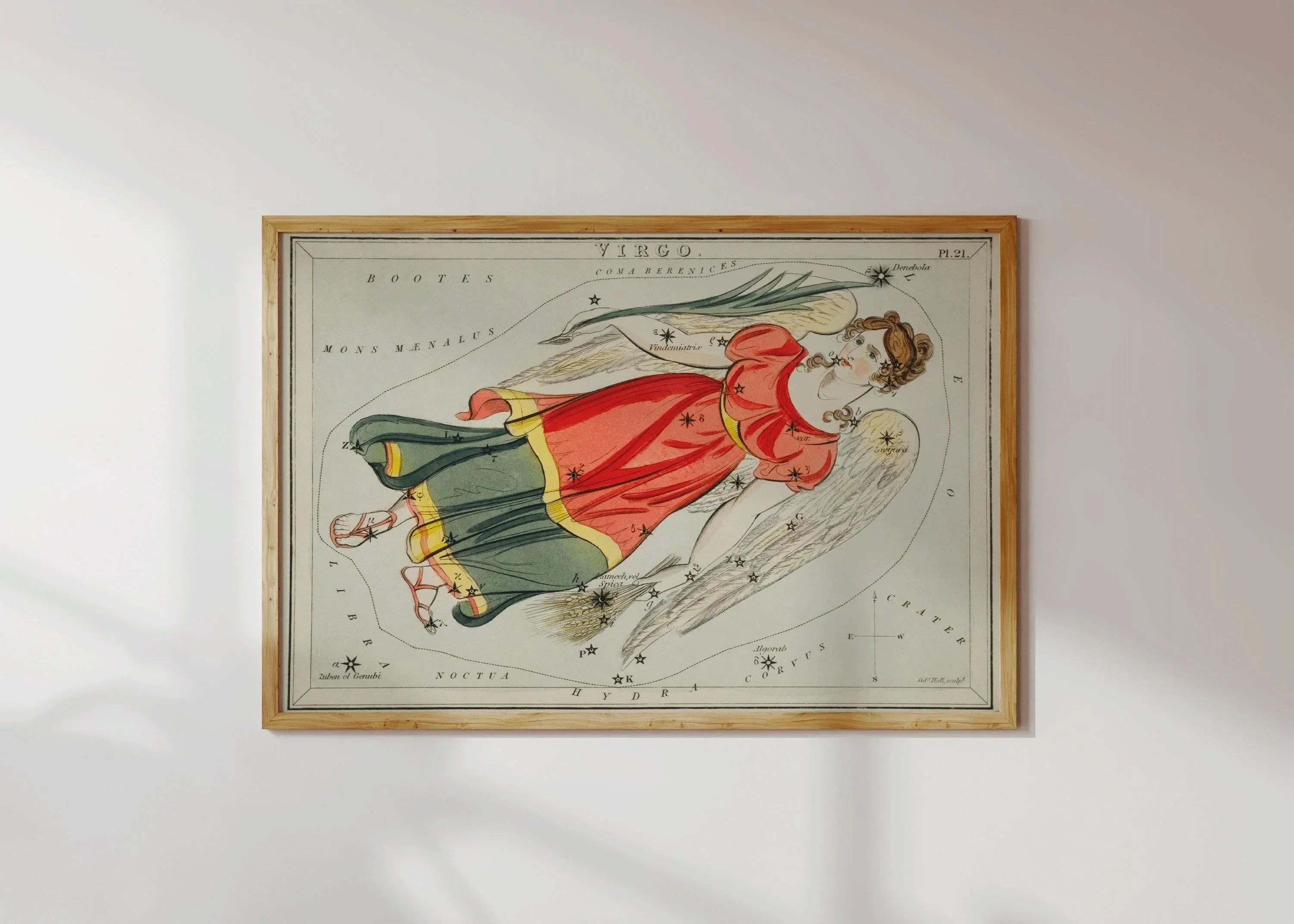Personalizable Vintage Astrological Sign Print - Virgo | Sidney Hall Art (available handframed or unframed) - 9ArtPrints