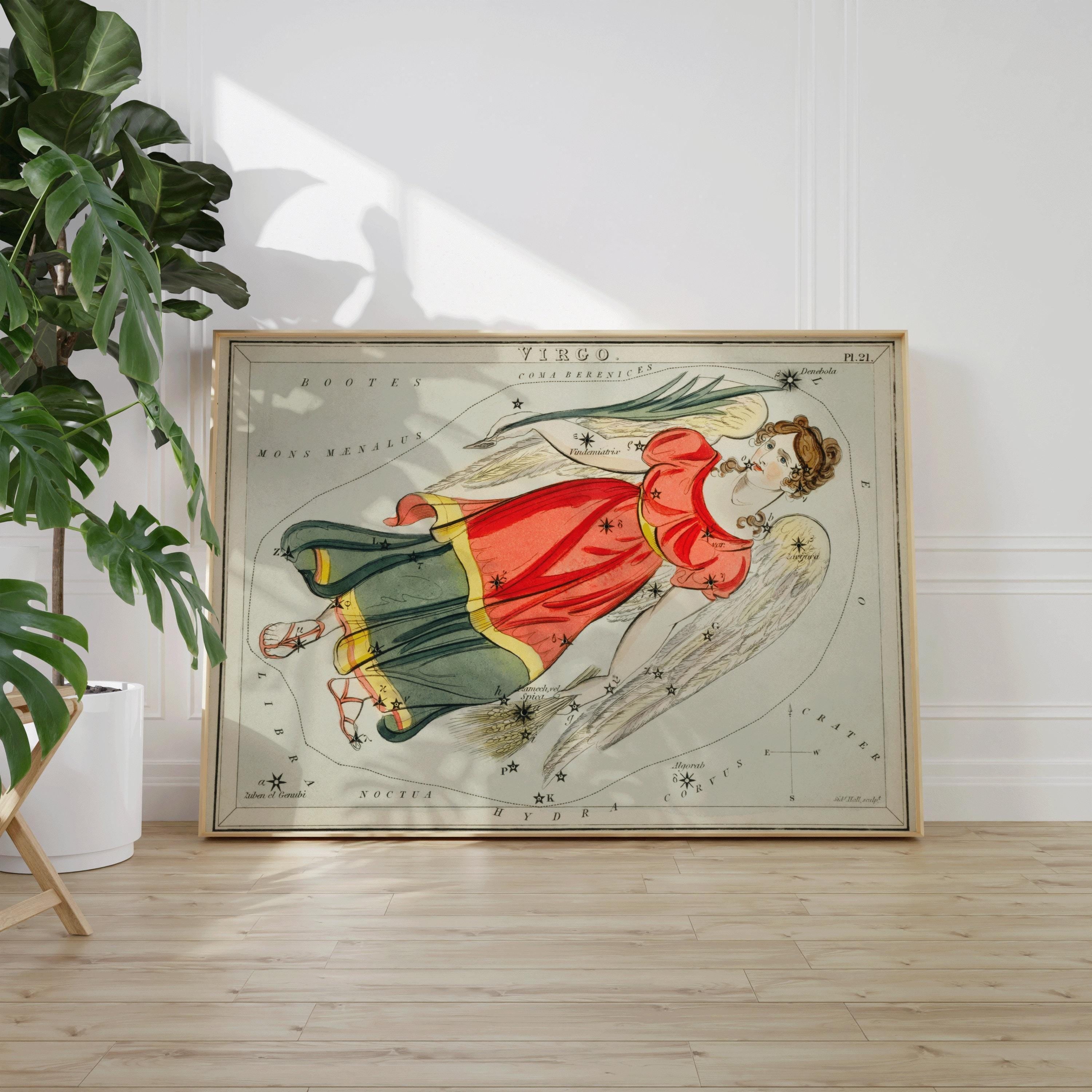 Personalizable Vintage Astrological Sign Print - Virgo | Sidney Hall Art (available handframed or unframed) - 9ArtPrints