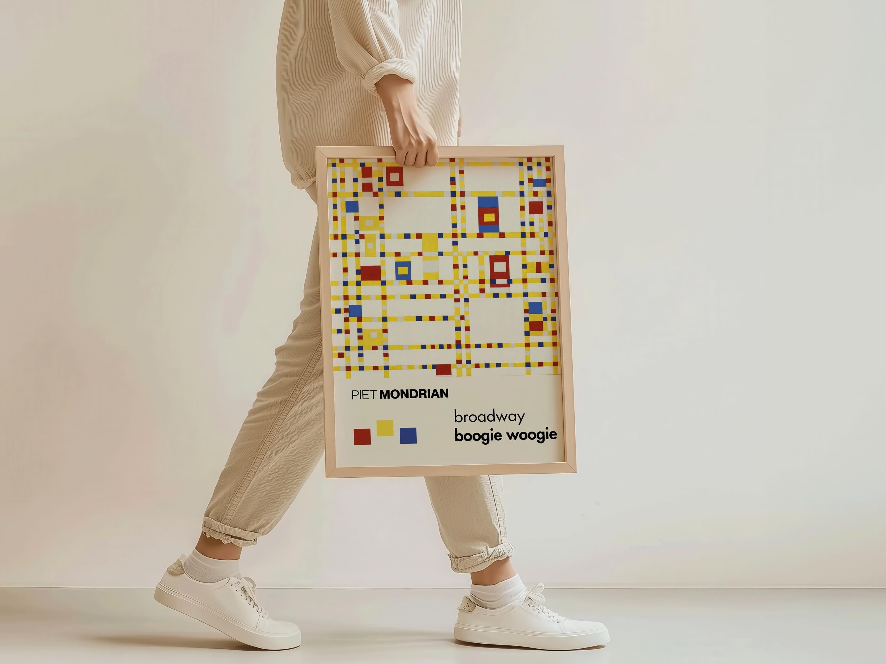 Piet Mondrian - Broadway Boogie Woogie | The Perfect Mid - Century Modern Art Poster (available handframed or unframed) - 9ArtPrints