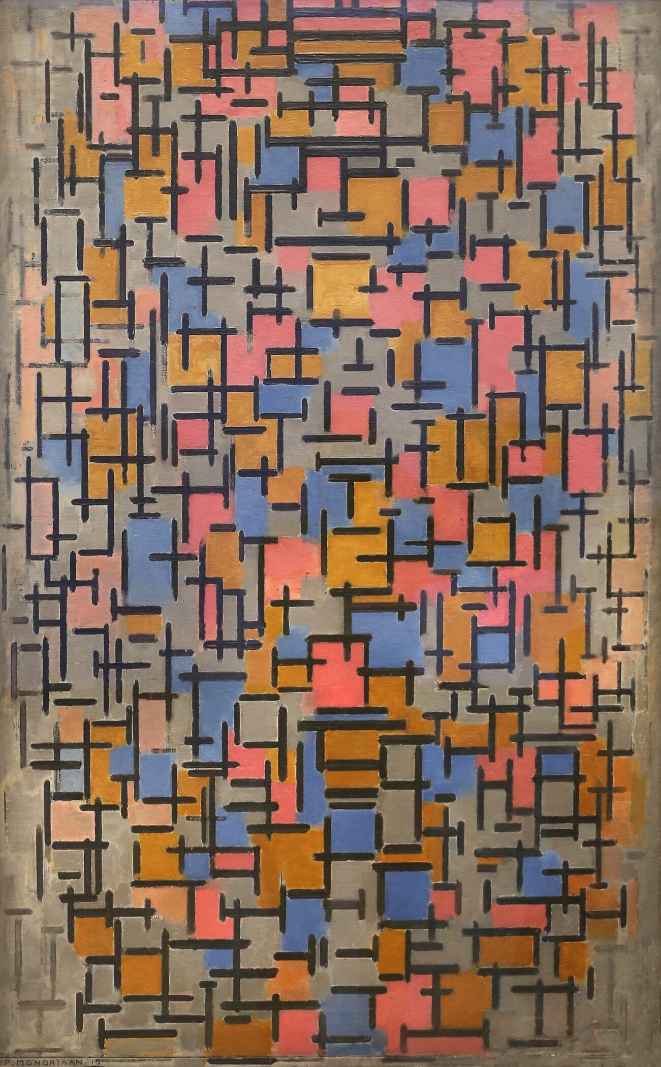 Piet Mondrian — Composition (1916) | Neoplasticism Fine Art Print (2×1) - 9ArtPrints