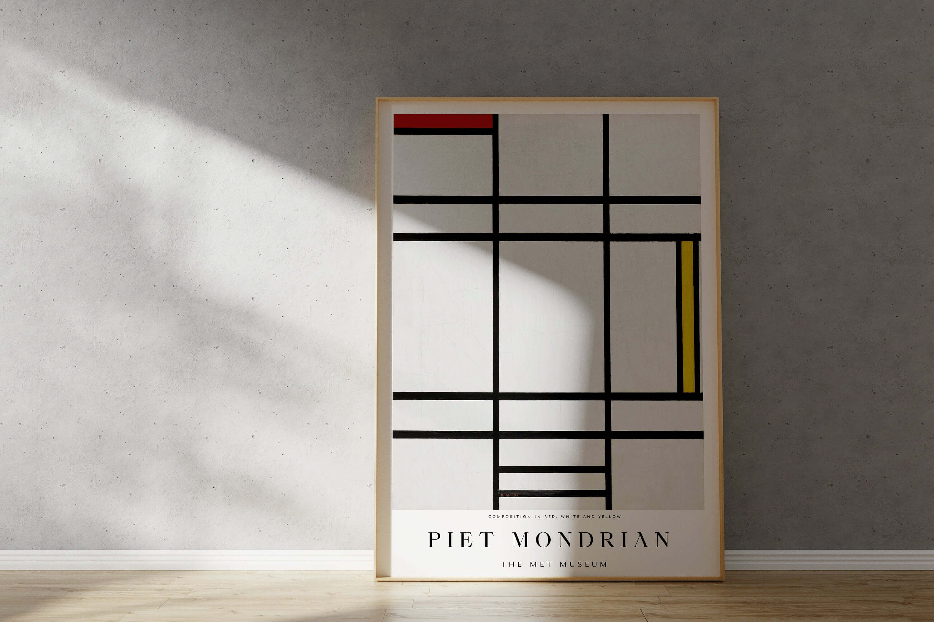 Piet Mondrian - Composition 1936 | Mid - Century Modern Art Print (available framed or unframed) - 9ArtPrints