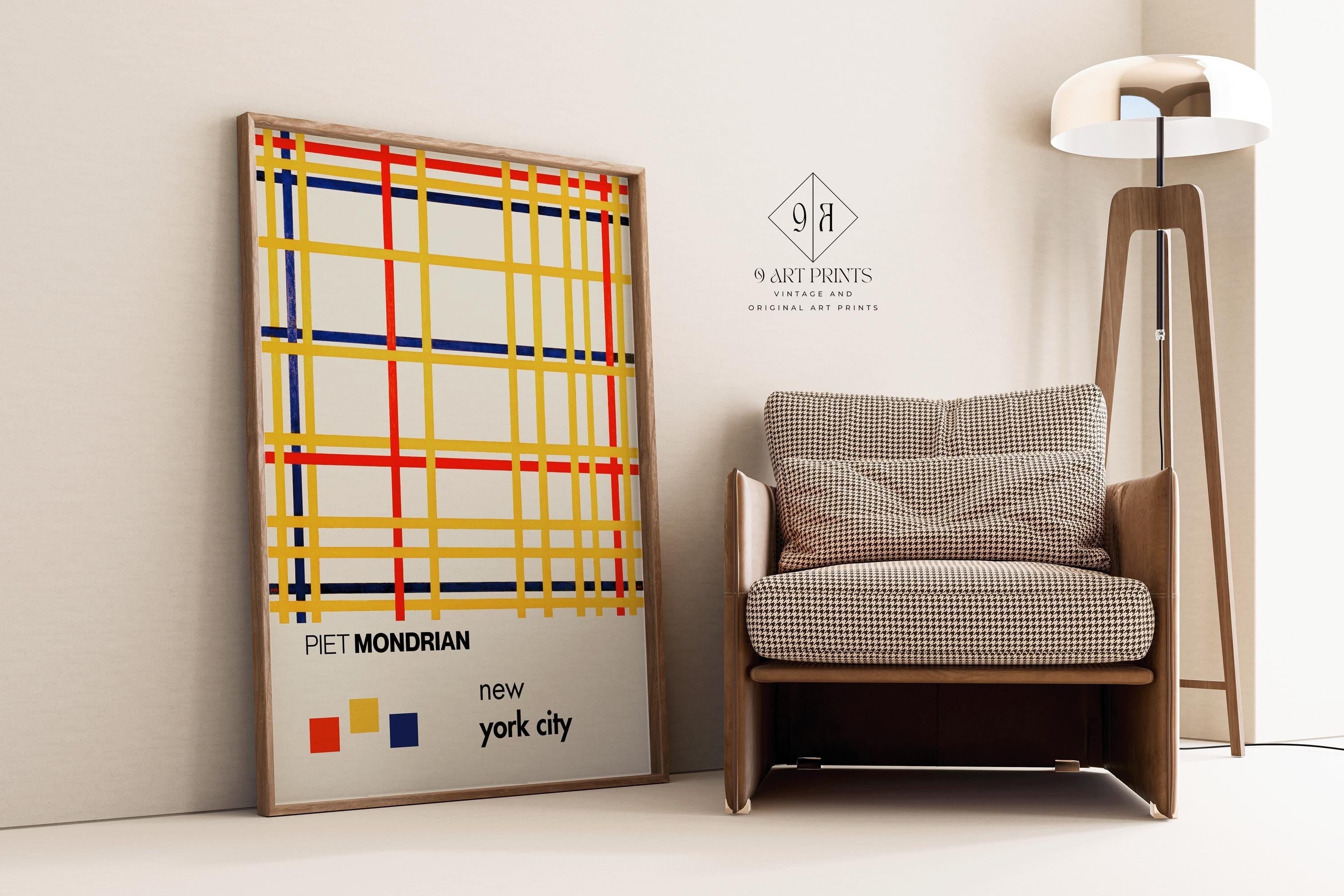 Piet Mondrian - New York City | The Perfect Mid - Century Modern Art Poster (available handframed or unframed) - 9ArtPrints