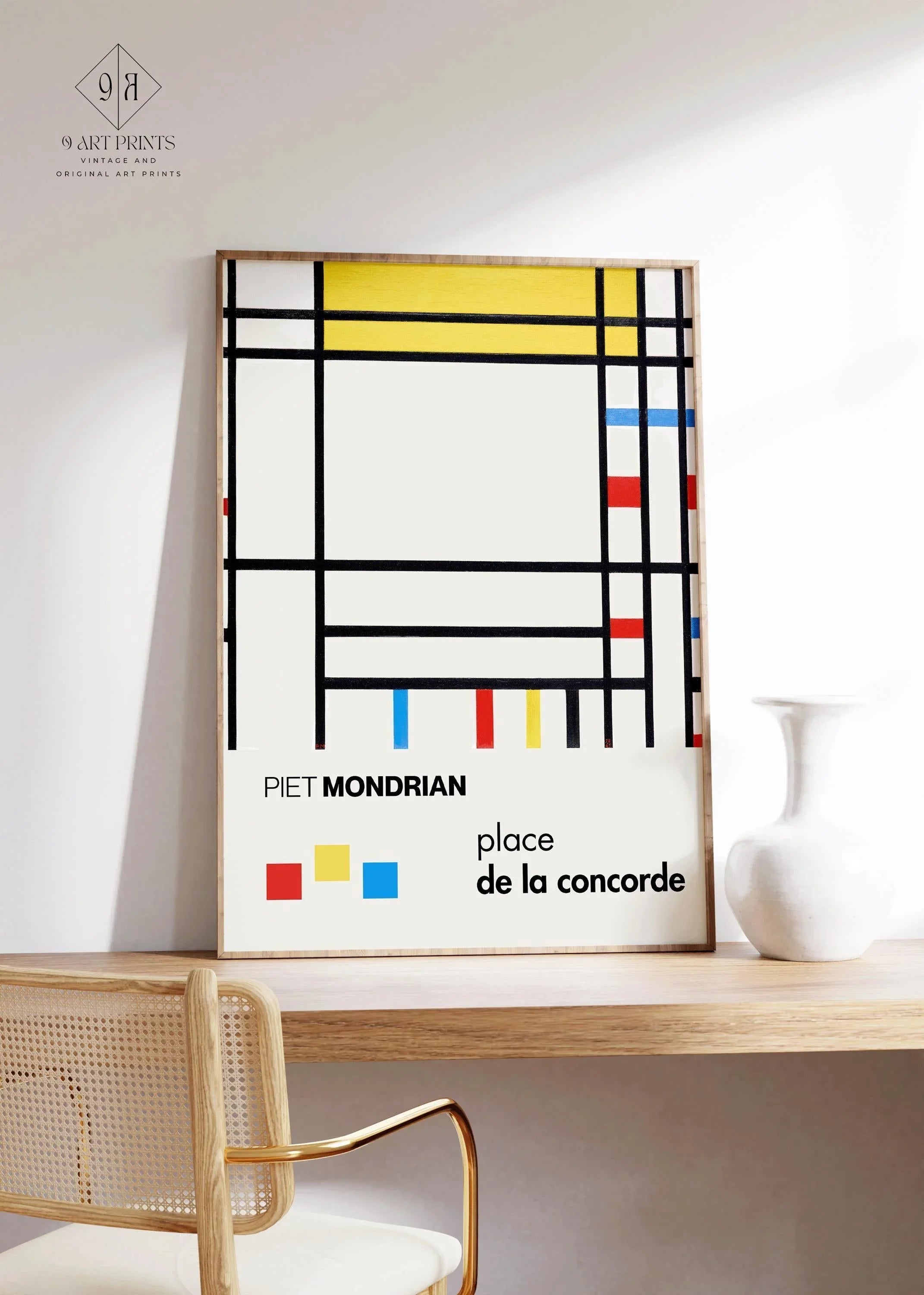 Piet Mondrian 'Place de la Concorde' Giclee Print: Mid - Century Modern Art - 9ArtPrints