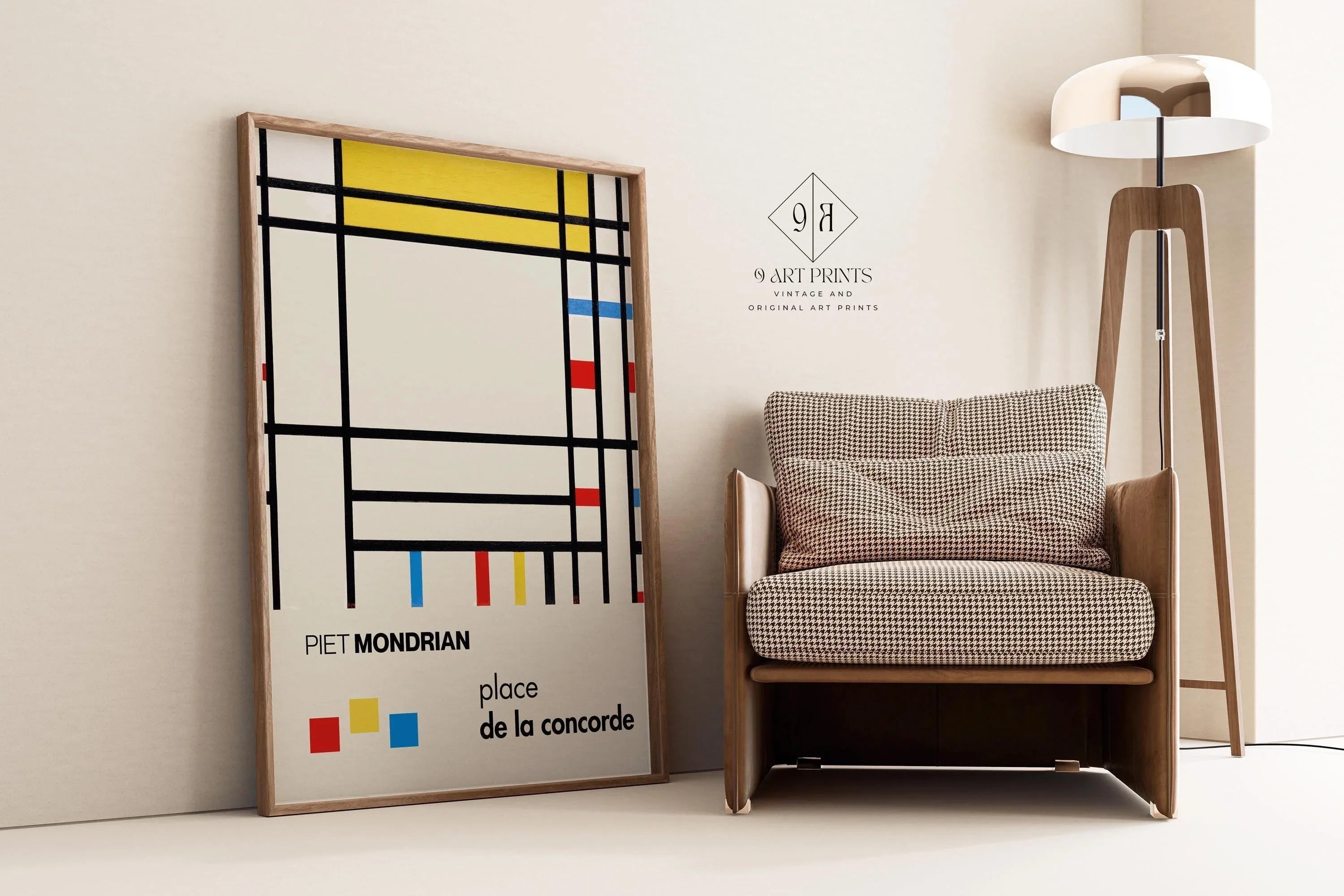 Piet Mondrian 'Place de la Concorde' Giclee Print: Mid - Century Modern Art - 9ArtPrints