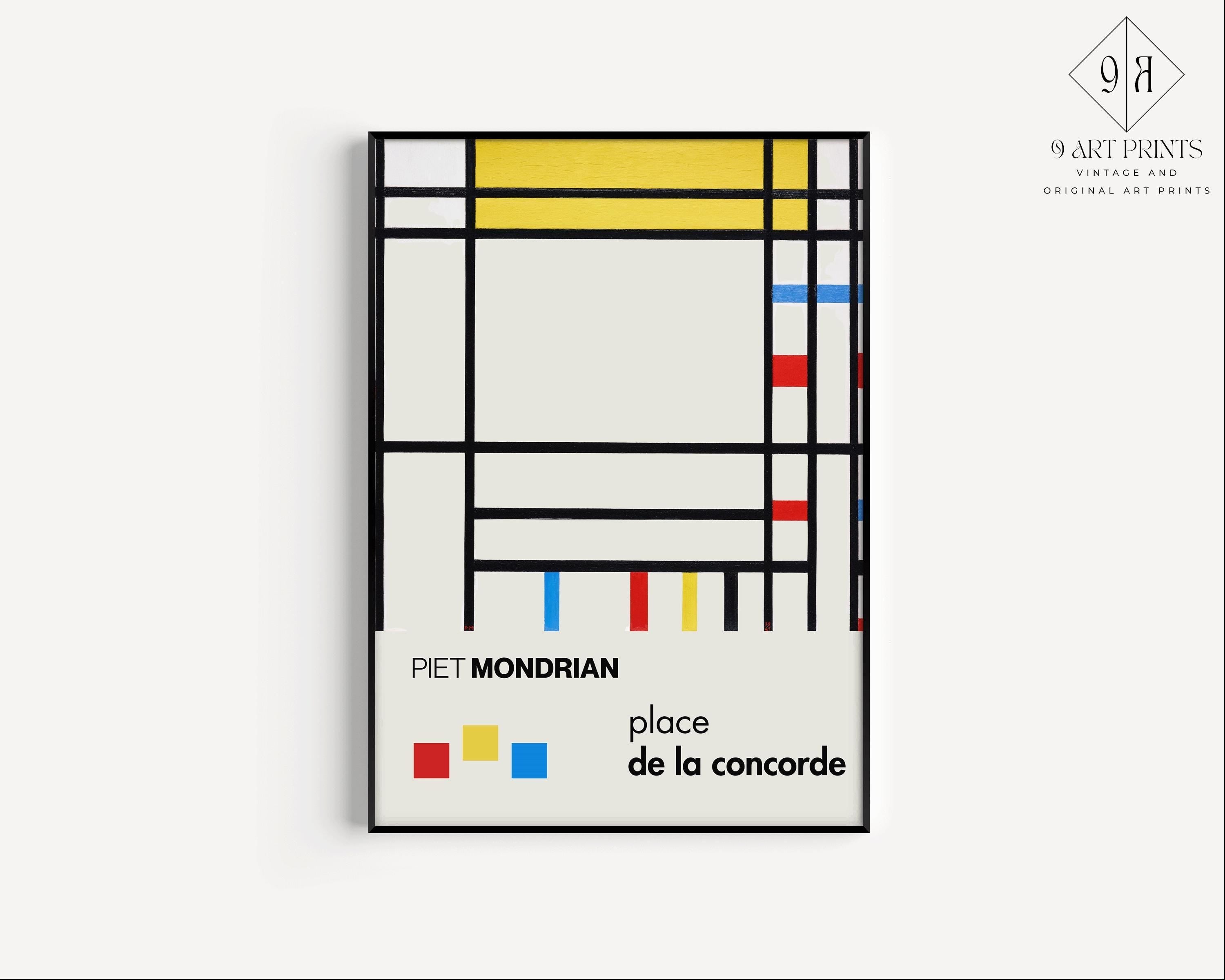 Piet Mondrian - Place de la Concorde PREMIUM GICLÉE PRINT | The Perfect Mid - Century Modern Art Poster (available handframed or unframed) - 9ArtPrints