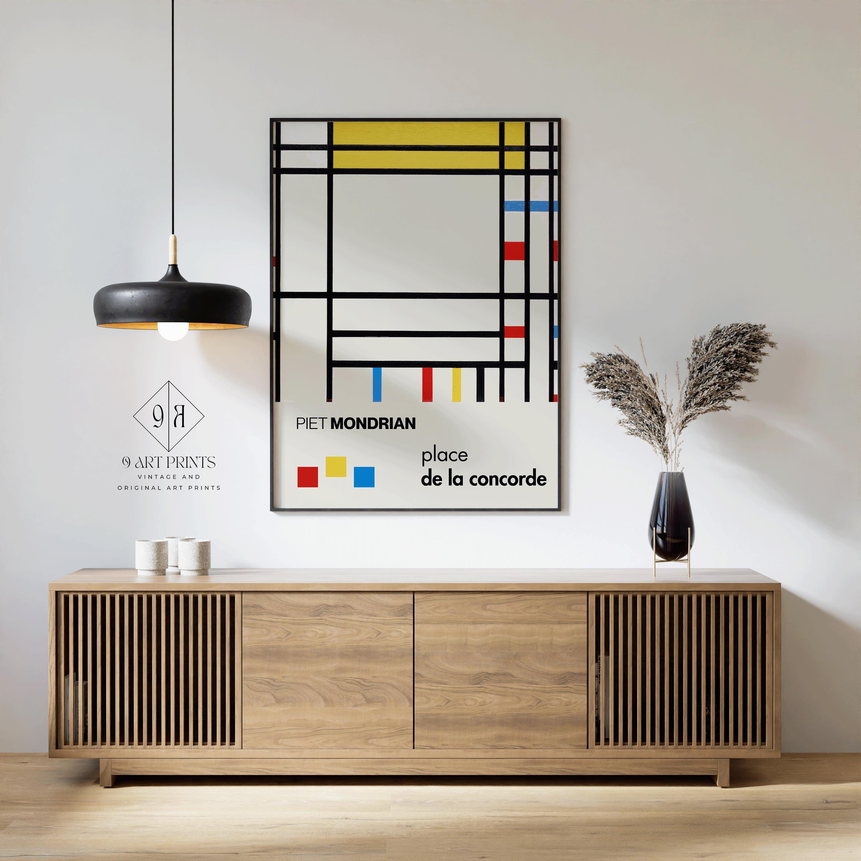 Piet Mondrian - Place de la Concorde | The Perfect Mid - Century Modern Art Poster (available handframed or unframed) - 9ArtPrints