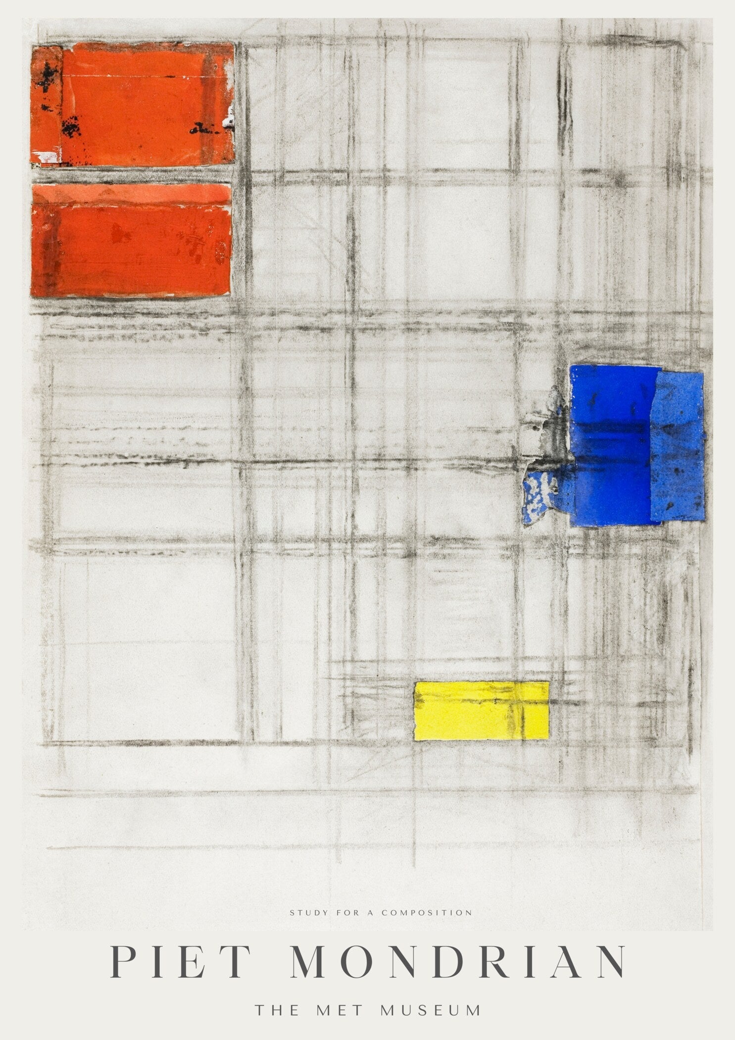 Piet Mondrian — Study for a Composition | Neoplasticism Fine Art Print - 9ArtPrints