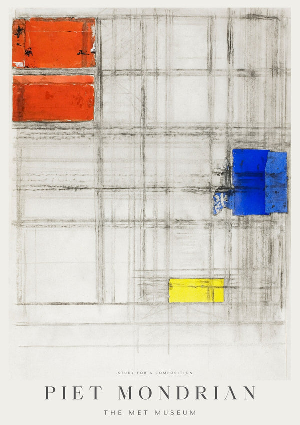 Piet Mondrian — Study for a Composition | Neoplasticism Fine Art Print
